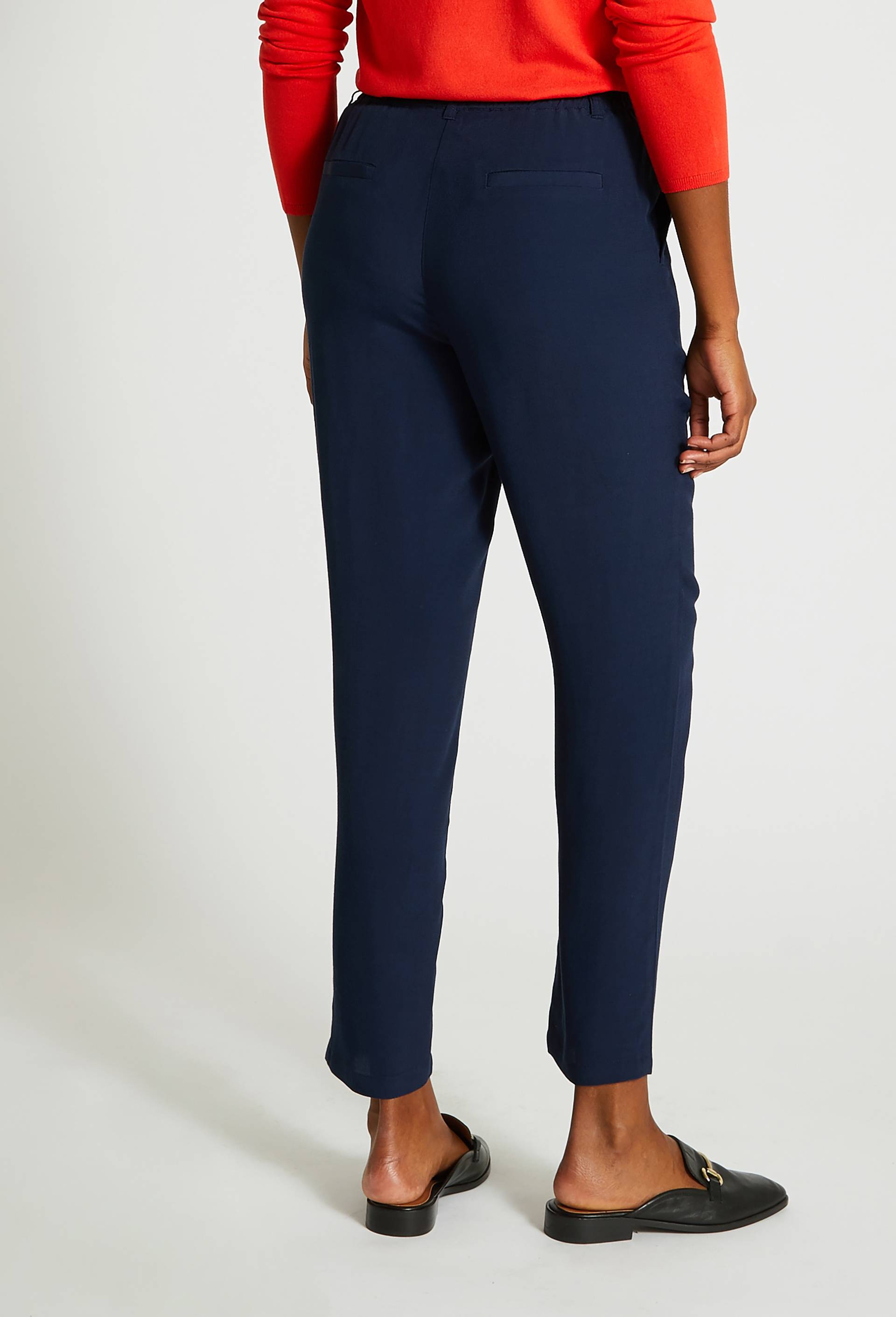 Pantalon en viscose, Bleu foncé, large image number 1
