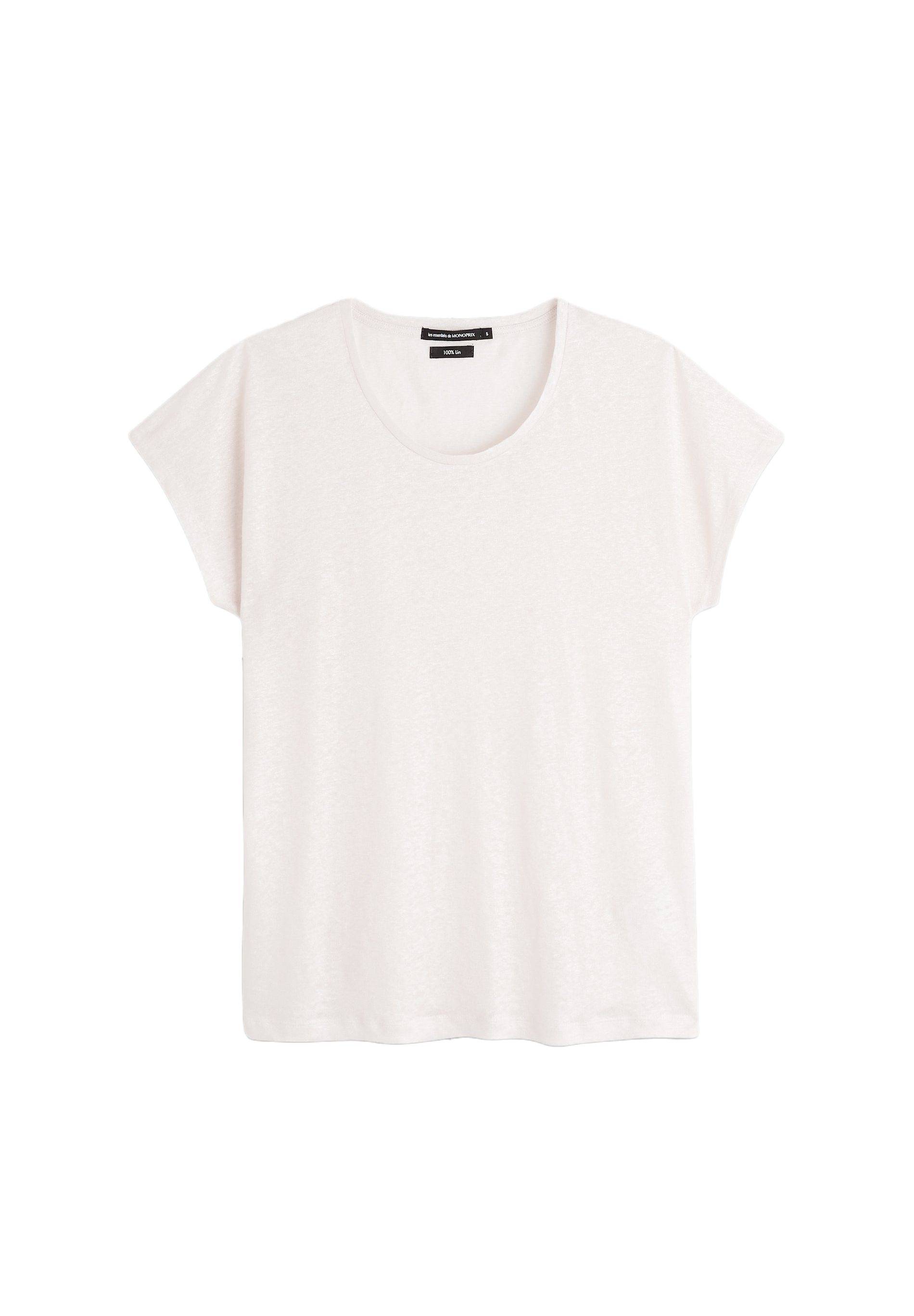 T-shirt irisé en lin, certifié European Flax, Rose clair, large image number 5