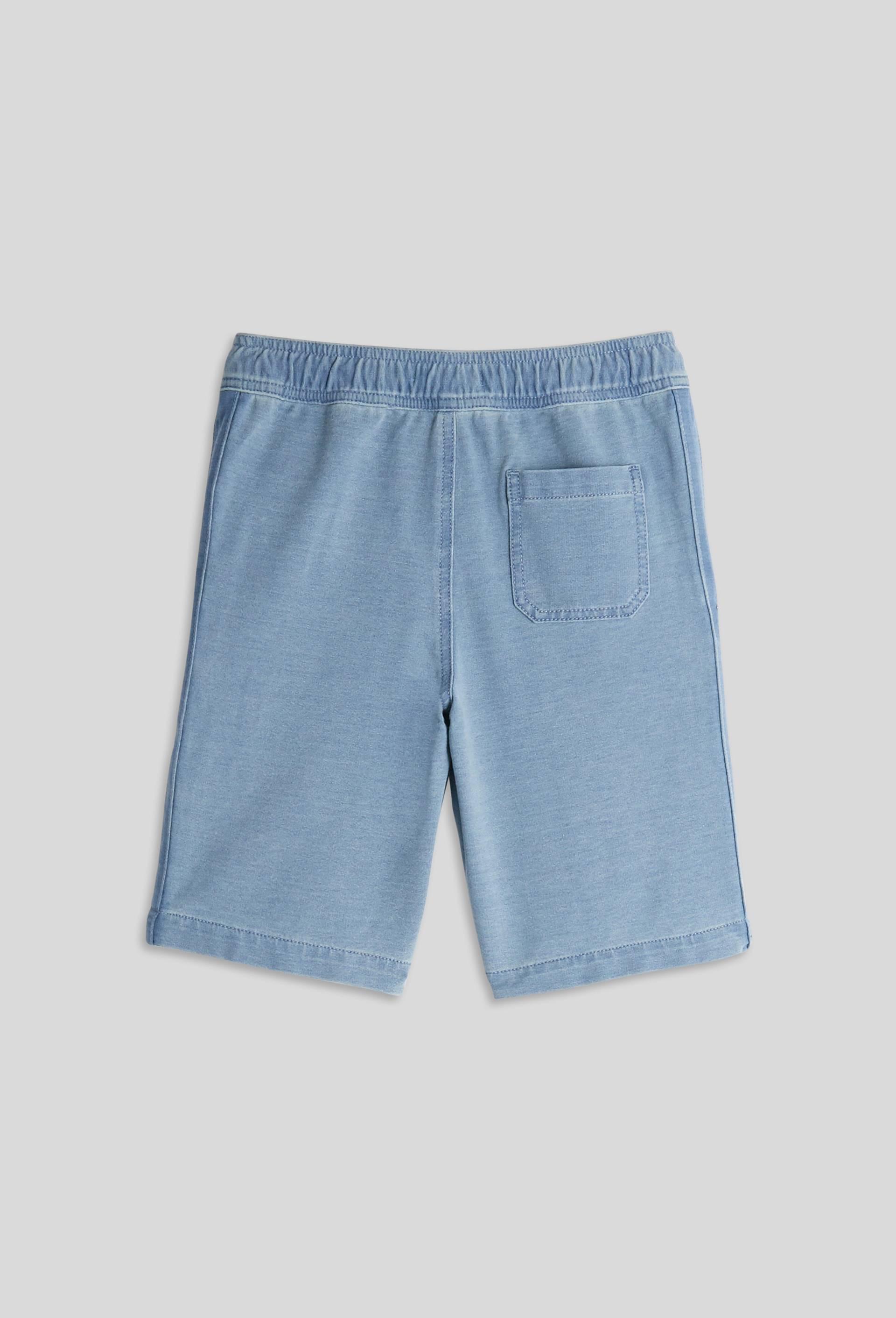 Bermuda denim a bandes certifié OEKOTEX, Bleu, large image number 2.0