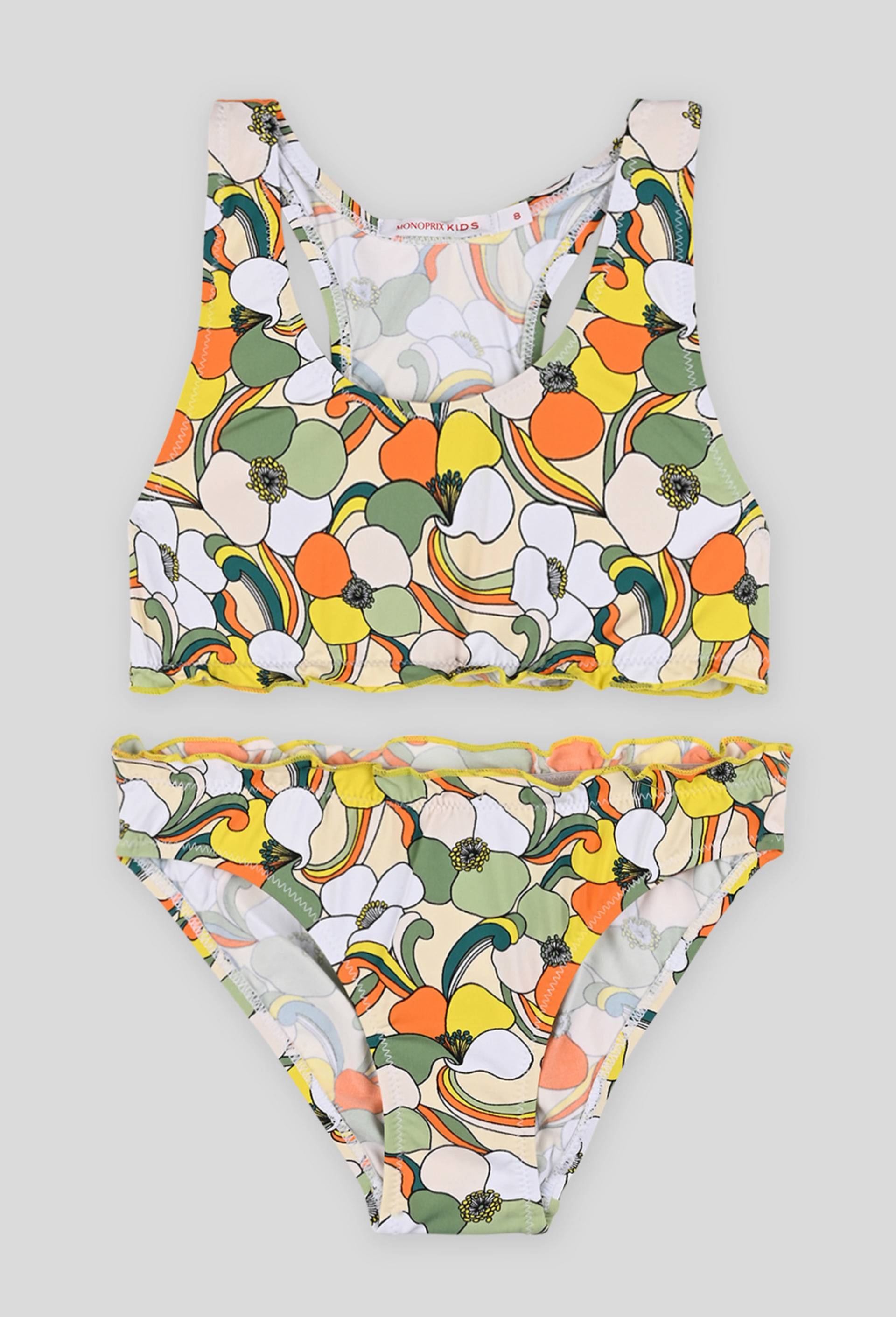 Maillot de bain 2 pièces certifié Oekotex, Jaune clair, large image number 0