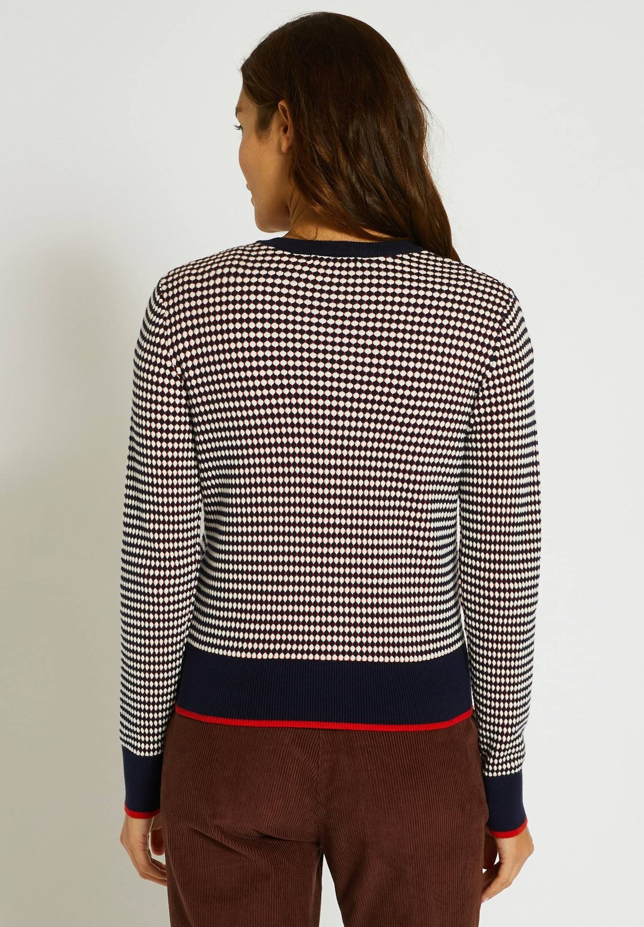 Cardigan boutonné en coton, certifié OEKO-TEX, Rouge, large image number 4.0