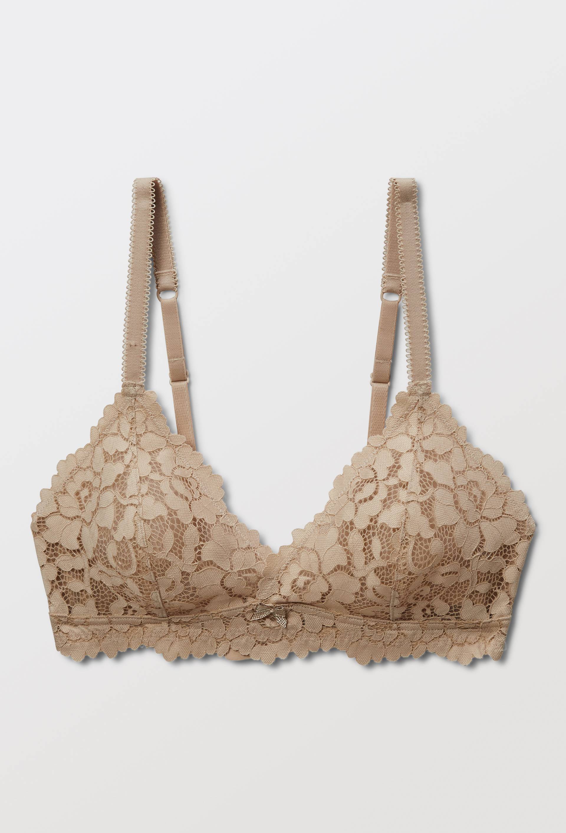 Soutien-gorge triangle CAMILLE en dentelle, Beige, large image number 2