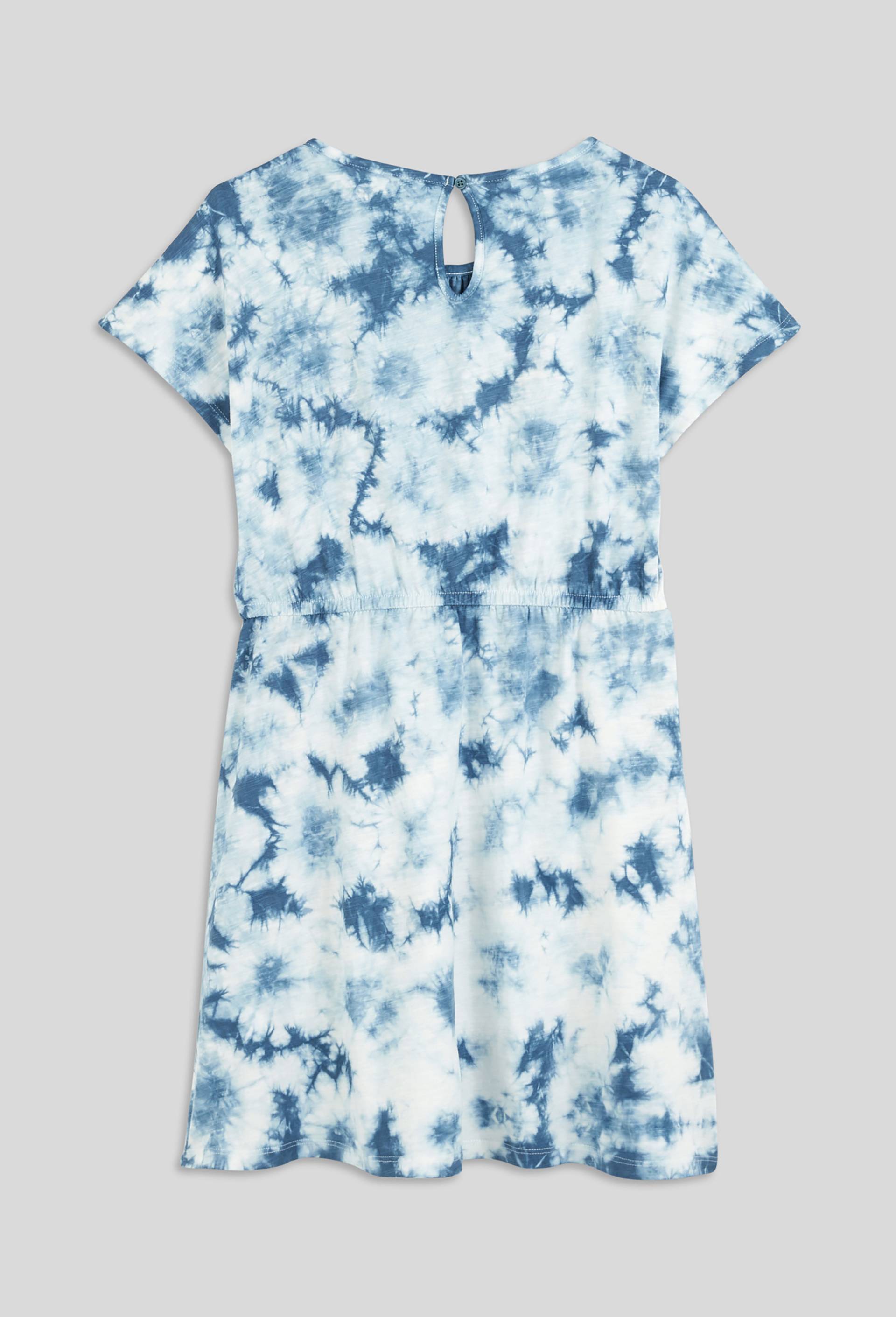 Robe imprimé jersey en coton BIO, certifié OEKO-TEX, Bleu, large image number 2.0