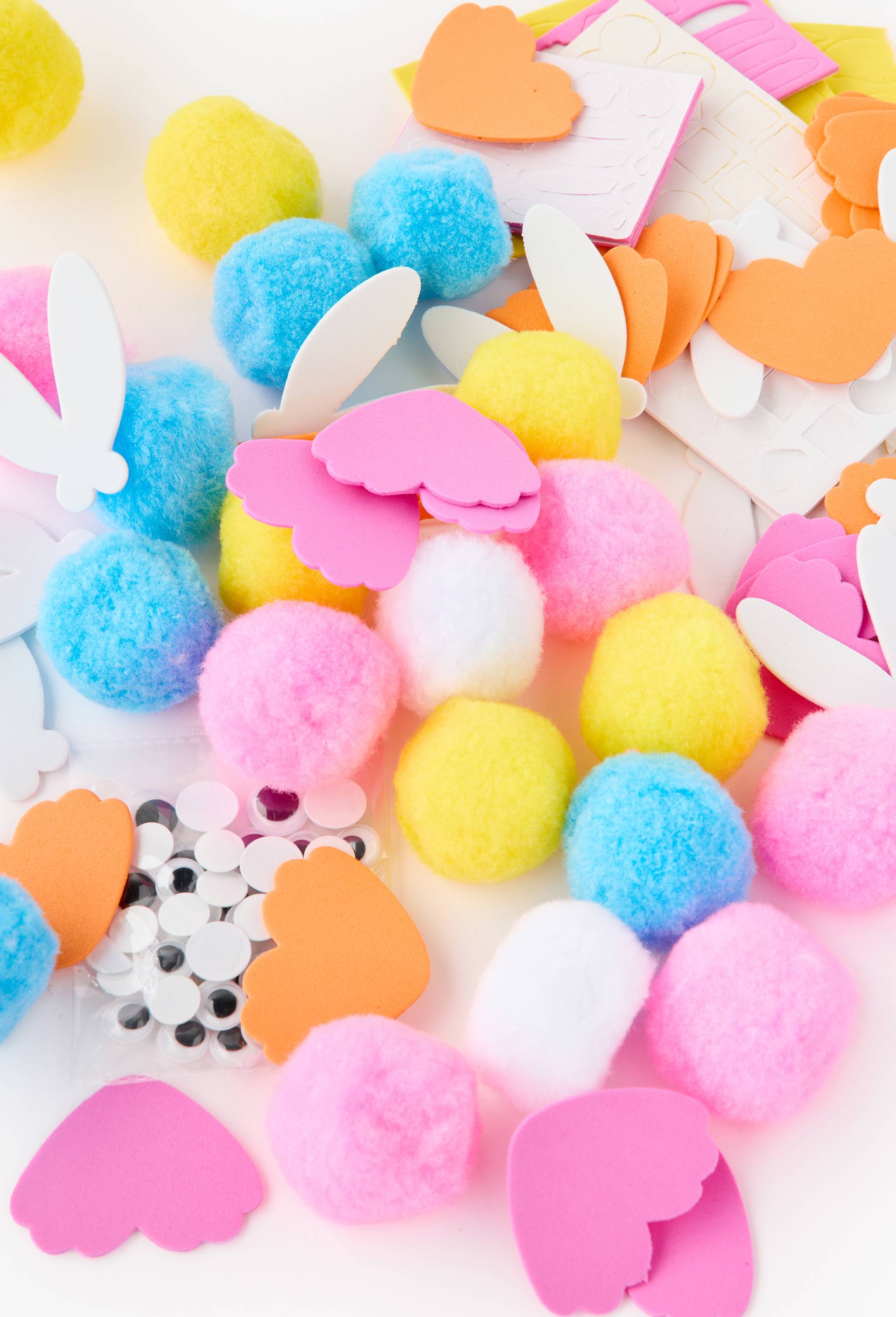 Maxi pack animaux pompons de P&acirc;ques, Multicolore, large image number 1