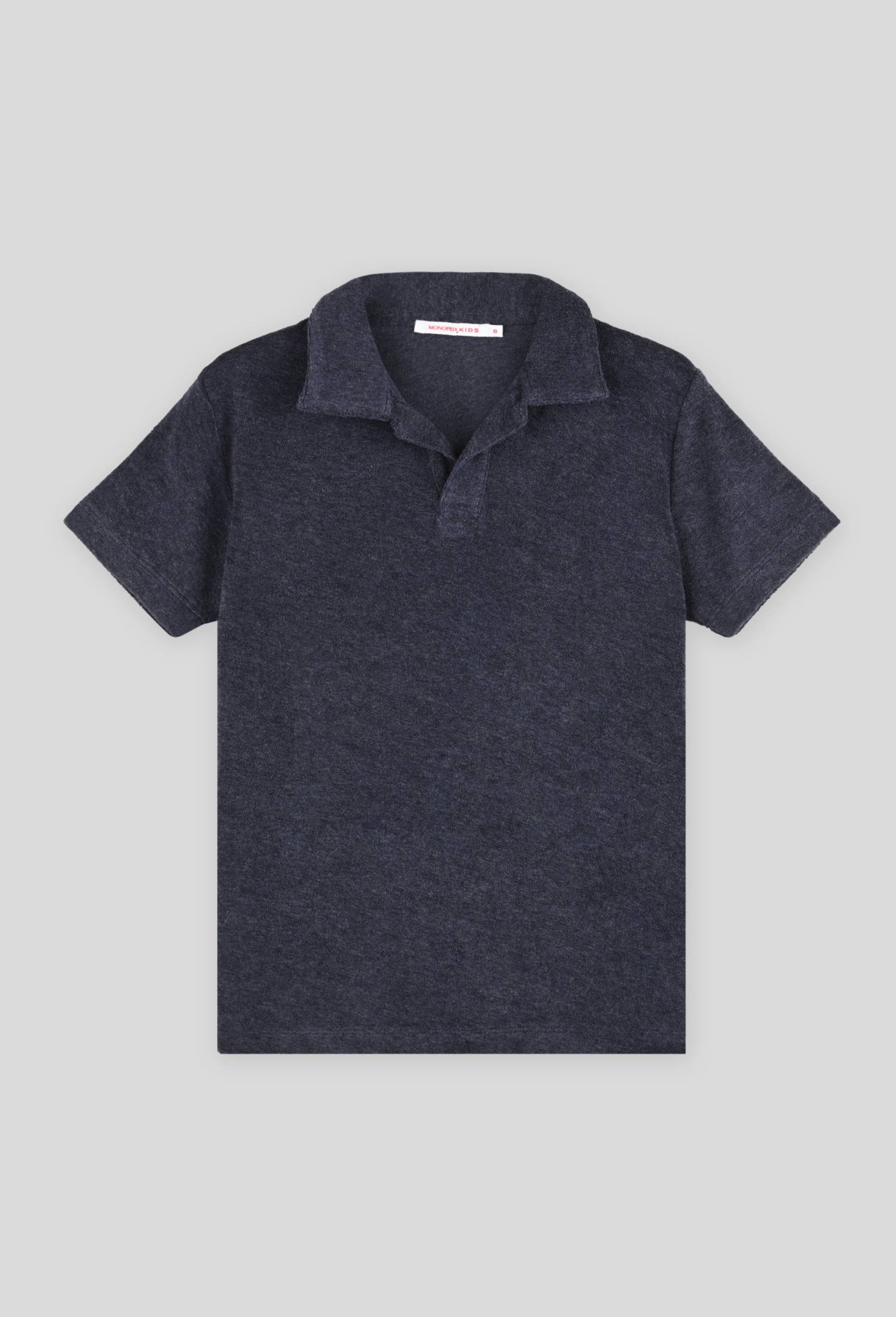 Polo éponge, certifié Oekotex, Bleu foncé, large image number 0