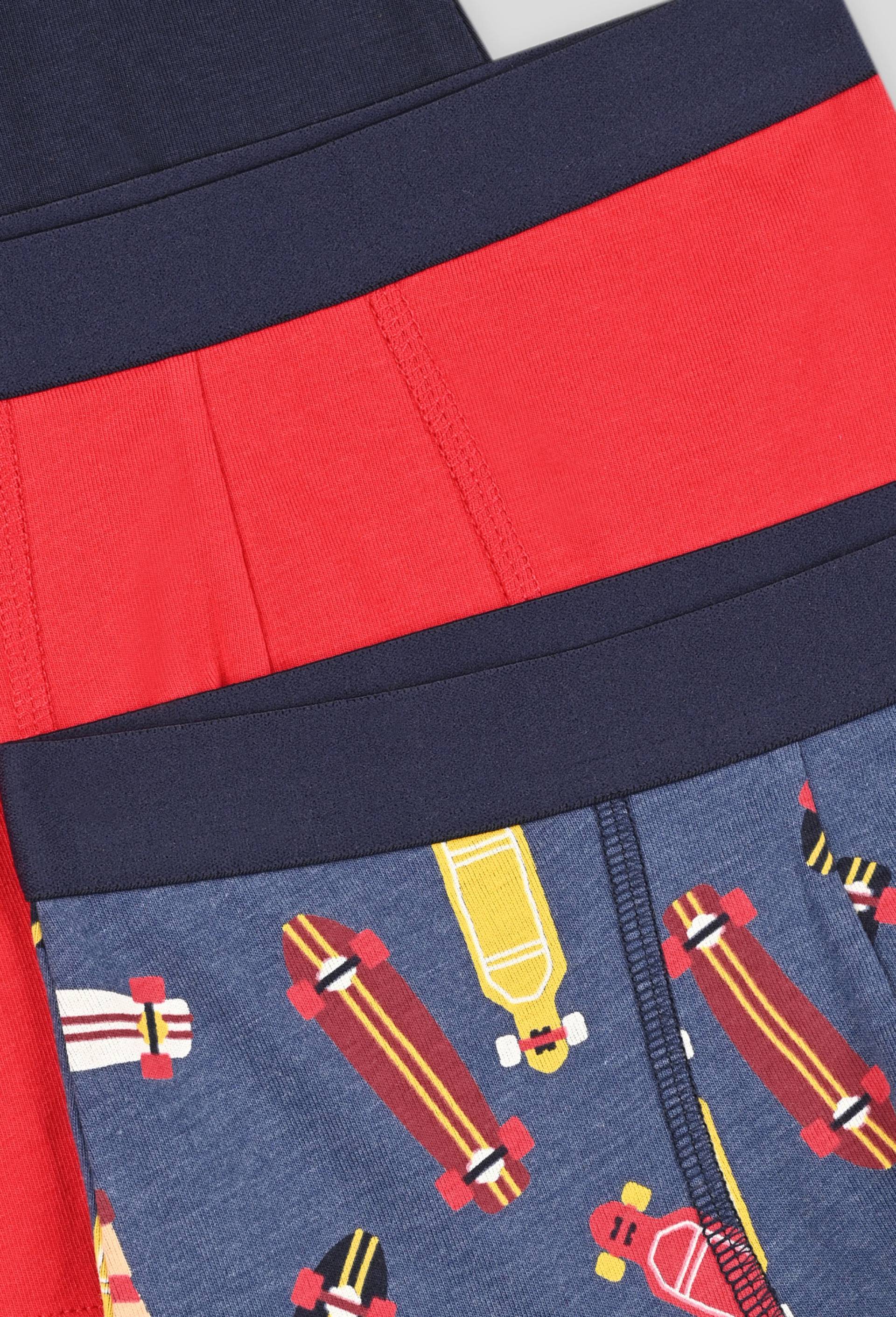 Lot de 3 boxers imprim{s et unis, Bleu, large image number 2.0