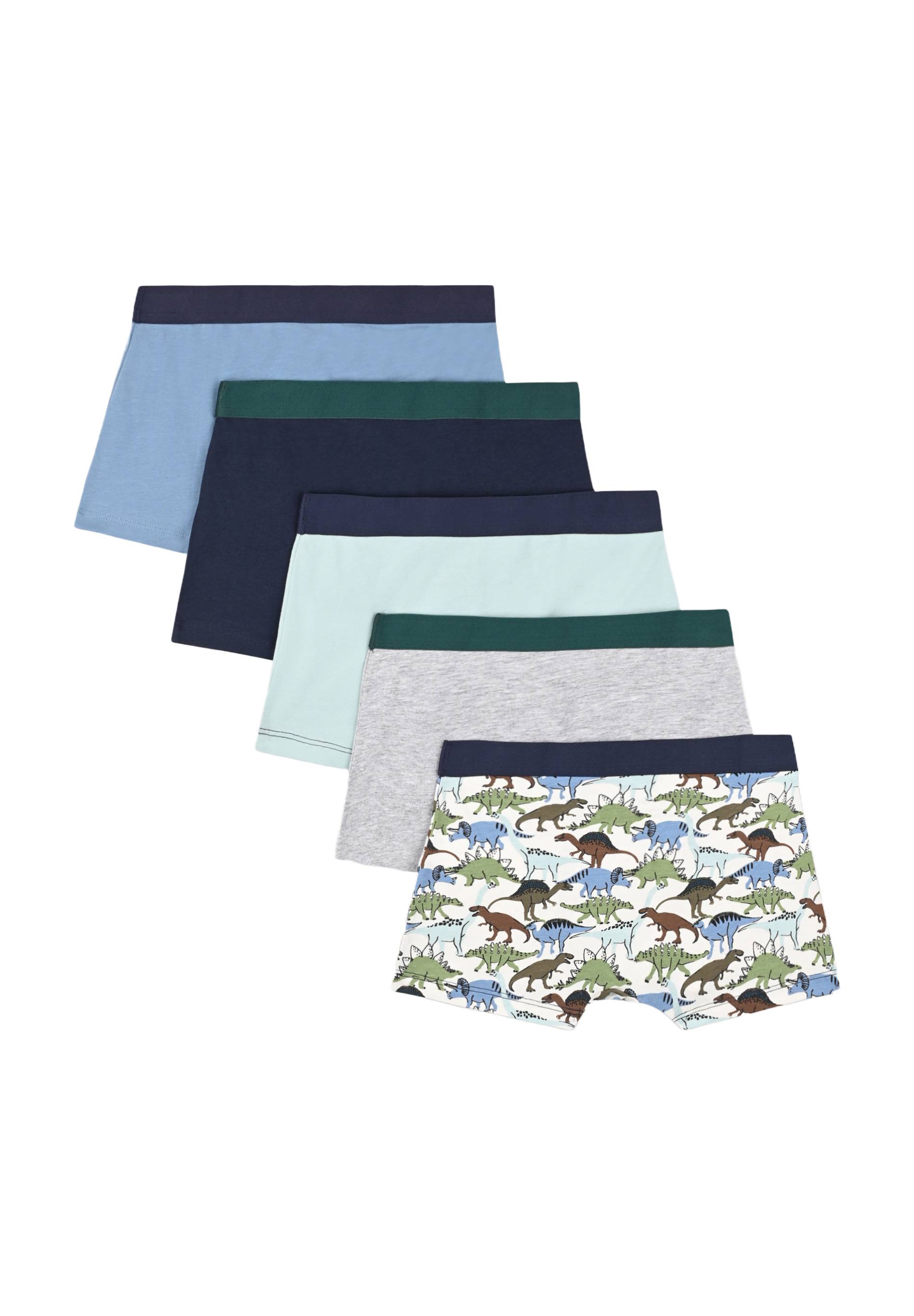 Lot de 5 boxers imprimés et unis, Ecru, large image number 4