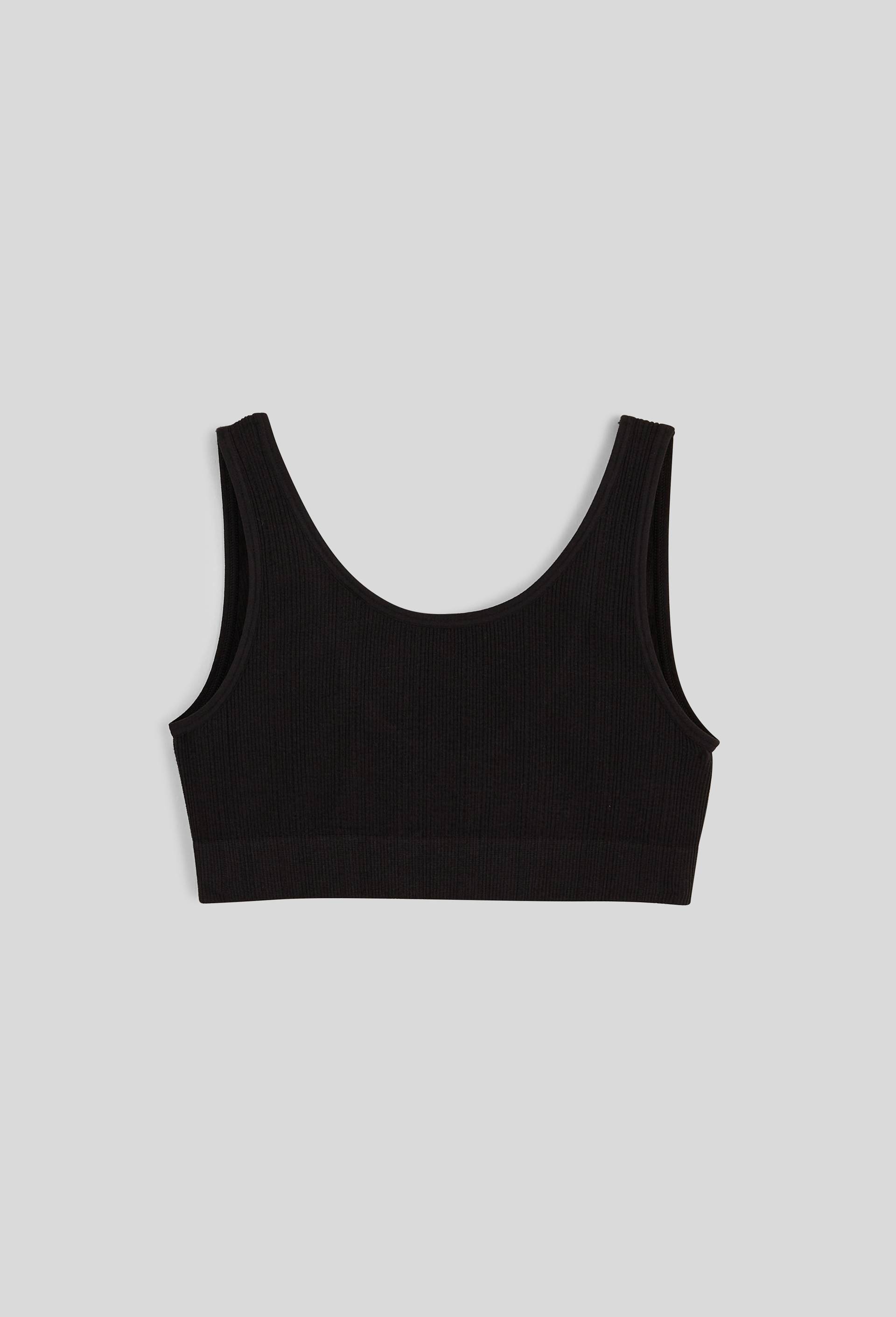 Brassi&egrave;re unie sans couture, Noir, large image number 0