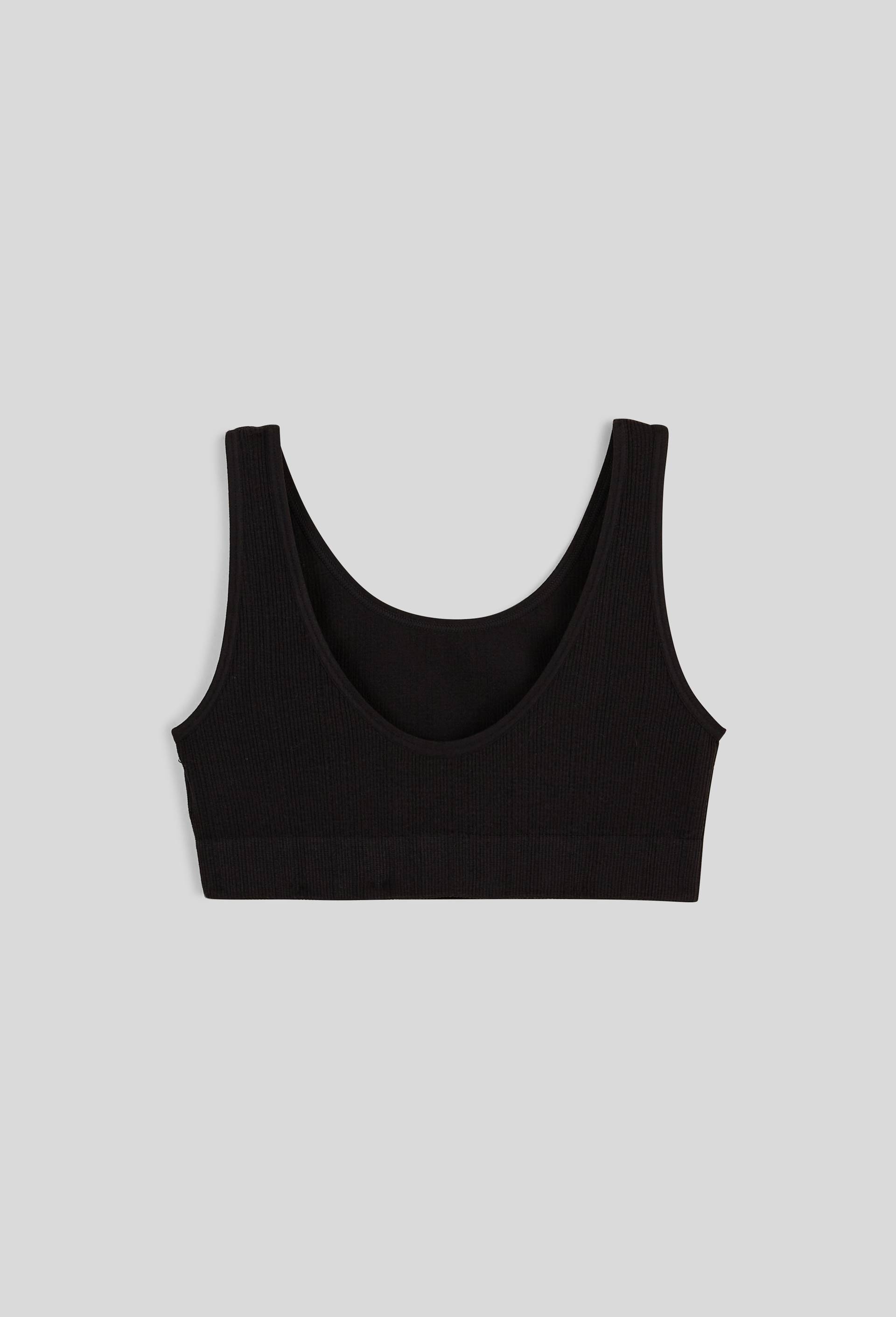Brassi&egrave;re unie sans couture, Noir, large image number 1