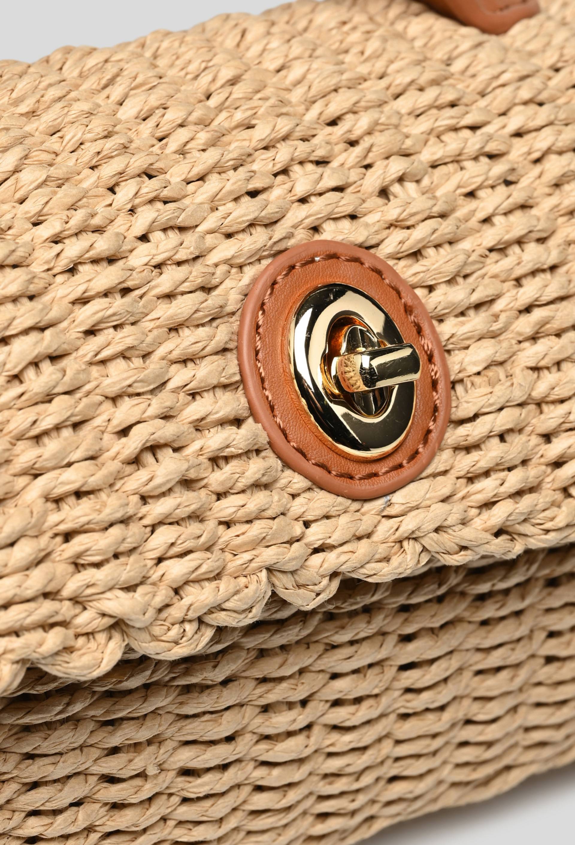 Sac bandouli&egrave;re en paille, Beige clair, large image number 2