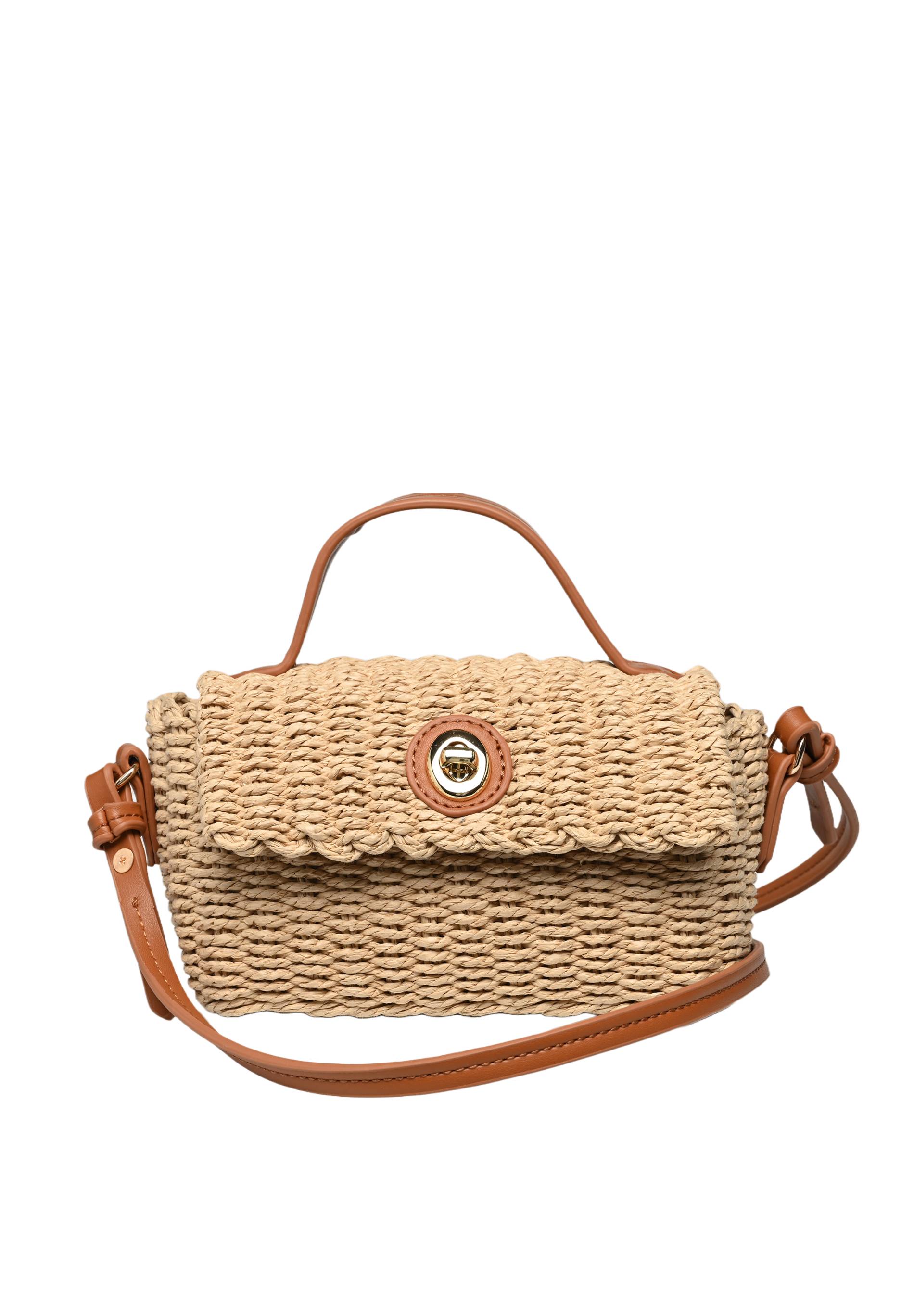 Sac bandouli&egrave;re en paille, Beige clair, large image number 3.0