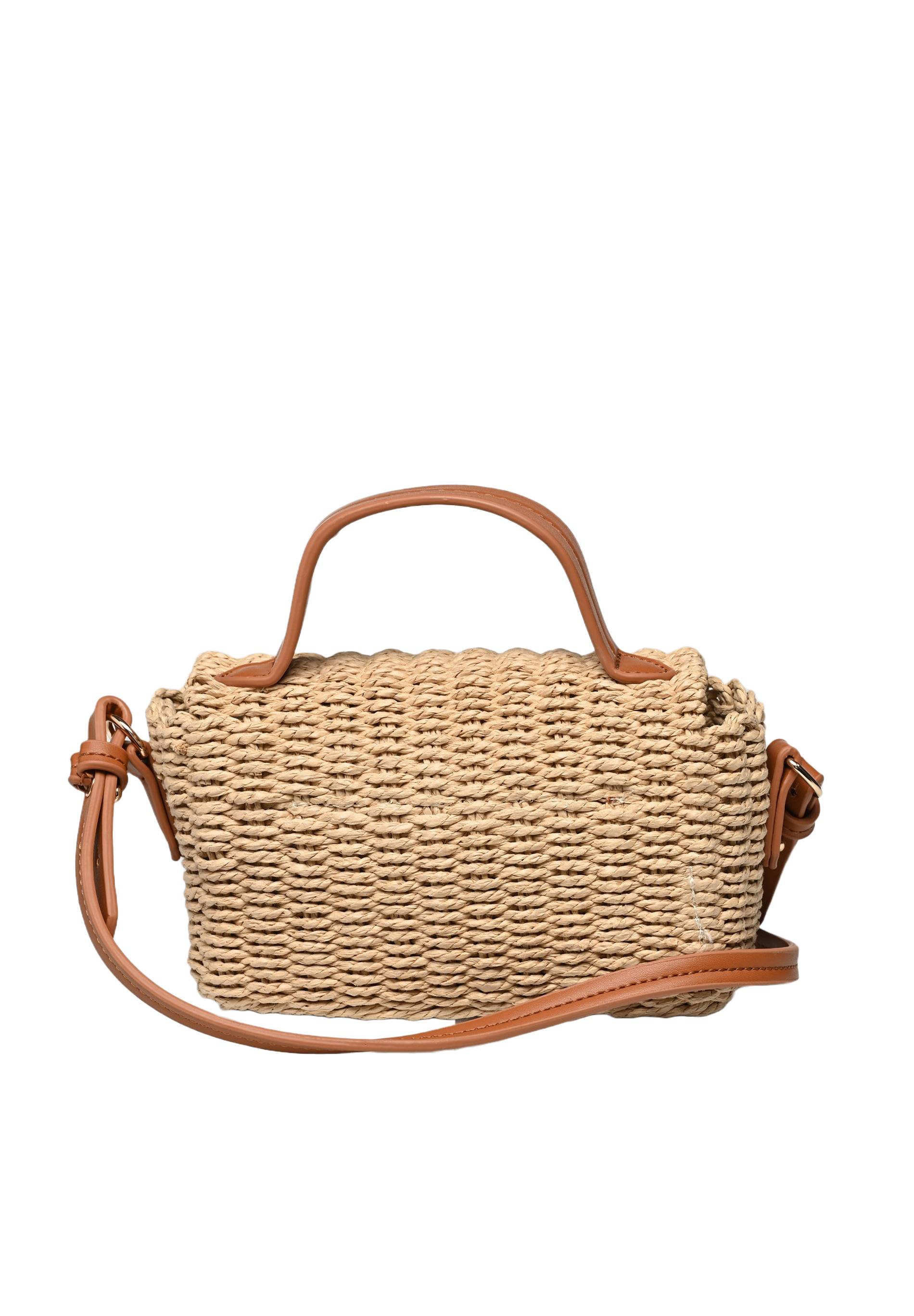 Sac bandouli&egrave;re en paille, Beige clair, large image number 4