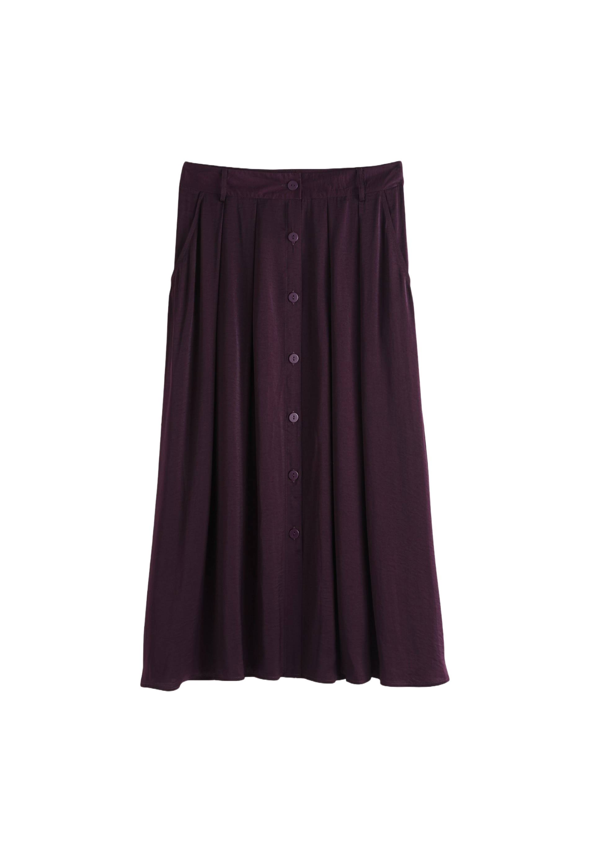 Jupe midi en polywash, Violet foncé, large image number 5.0