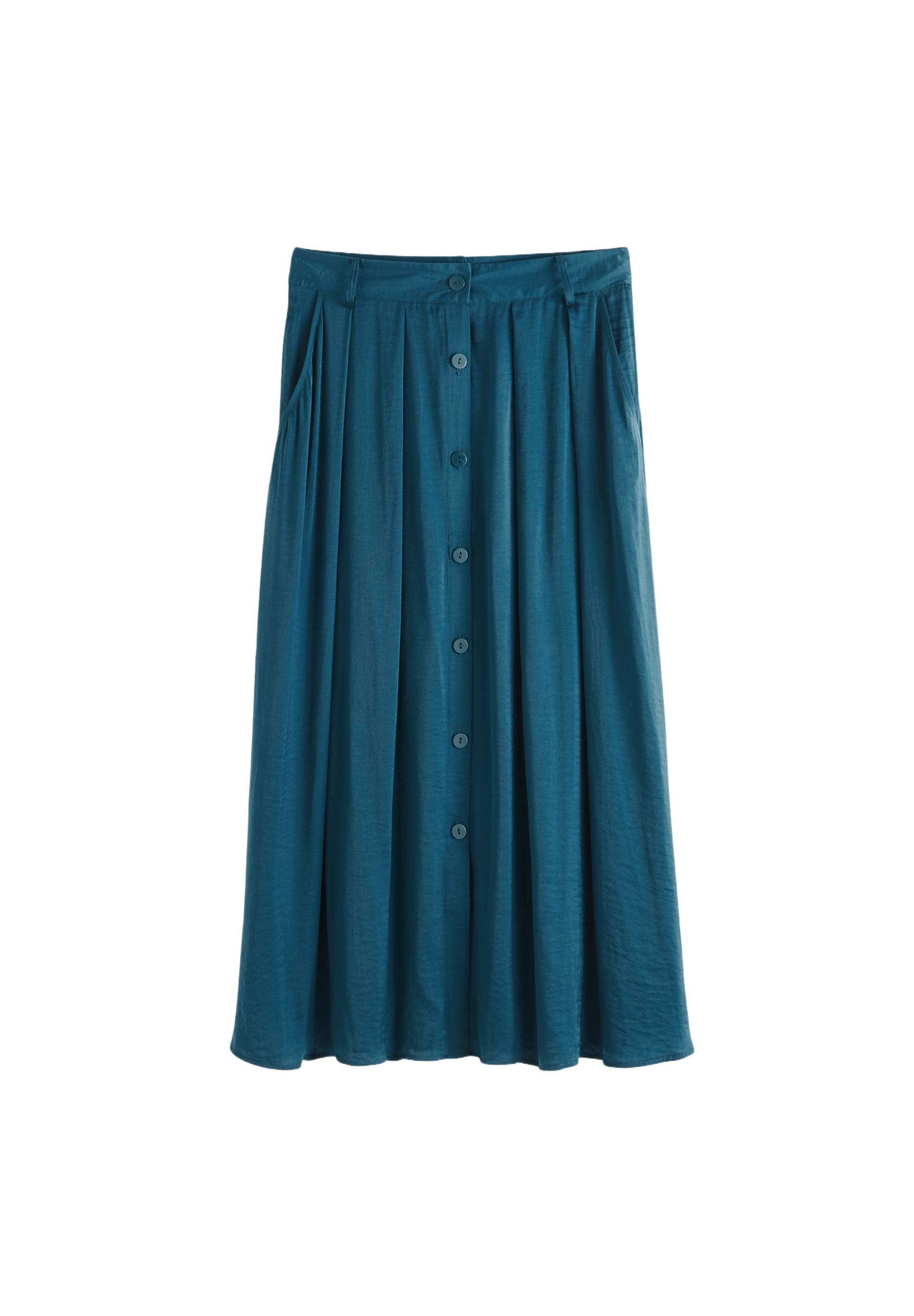 Jupe midi en polywash, Vert foncé, large image number 5