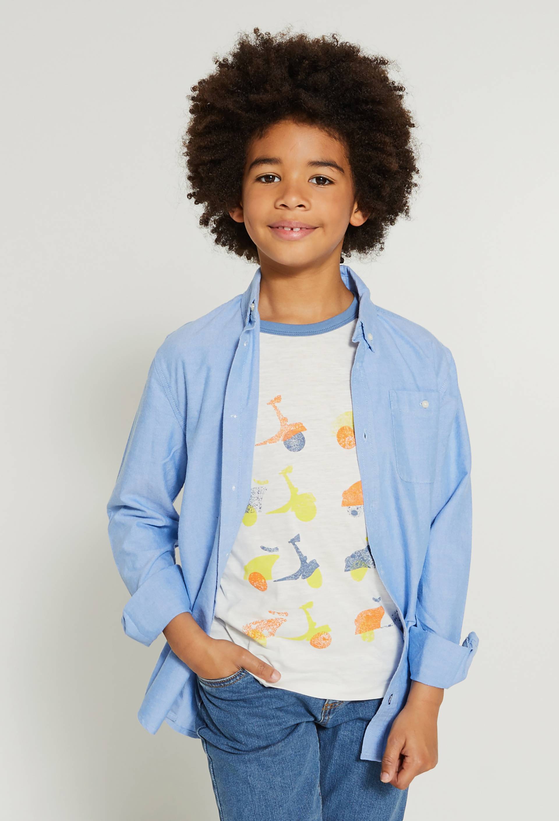 T-shirt manches courtes en coton BIO, Ecru, large image number 0.0