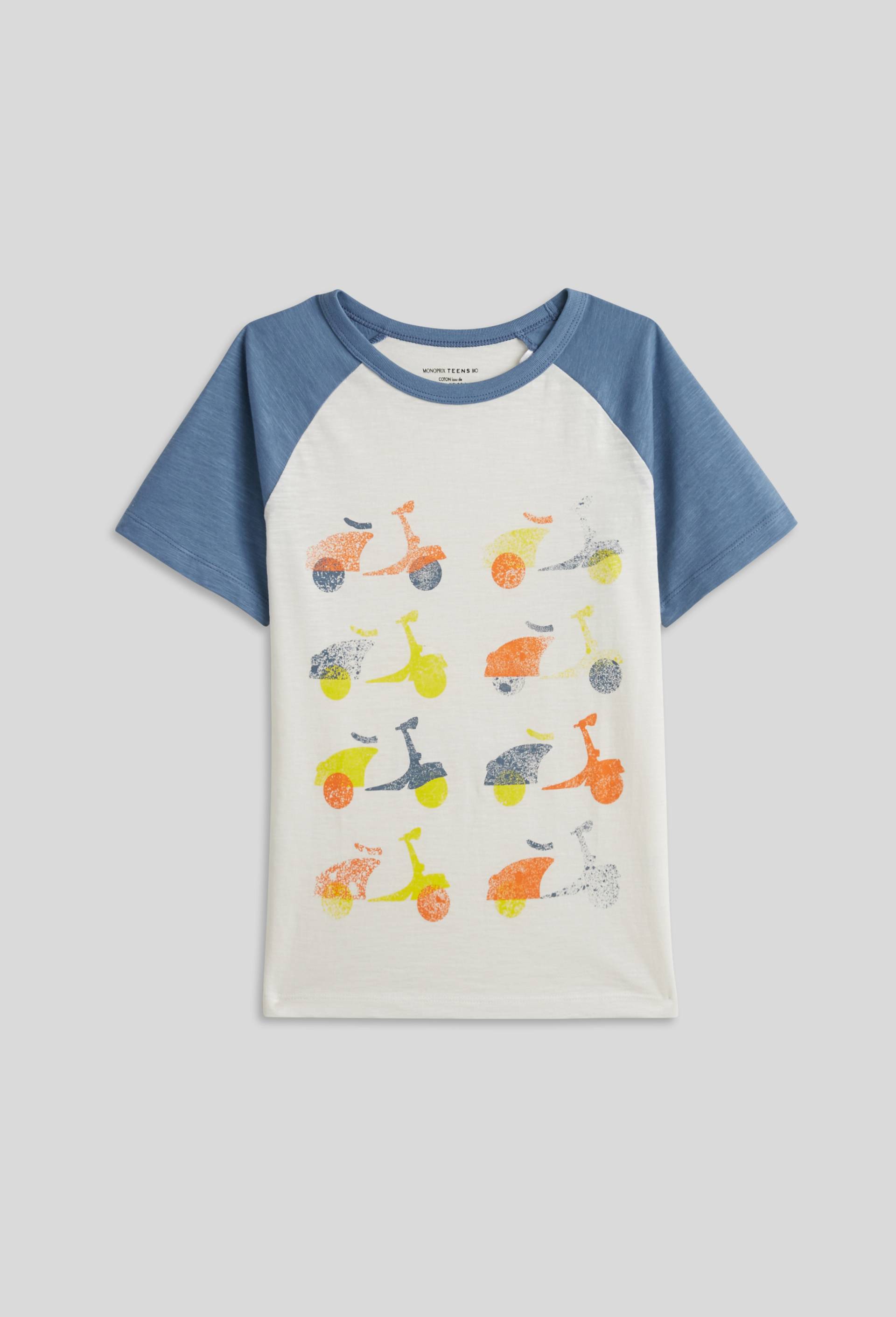 T-shirt manches courtes en coton BIO, Ecru, large image number 1.0
