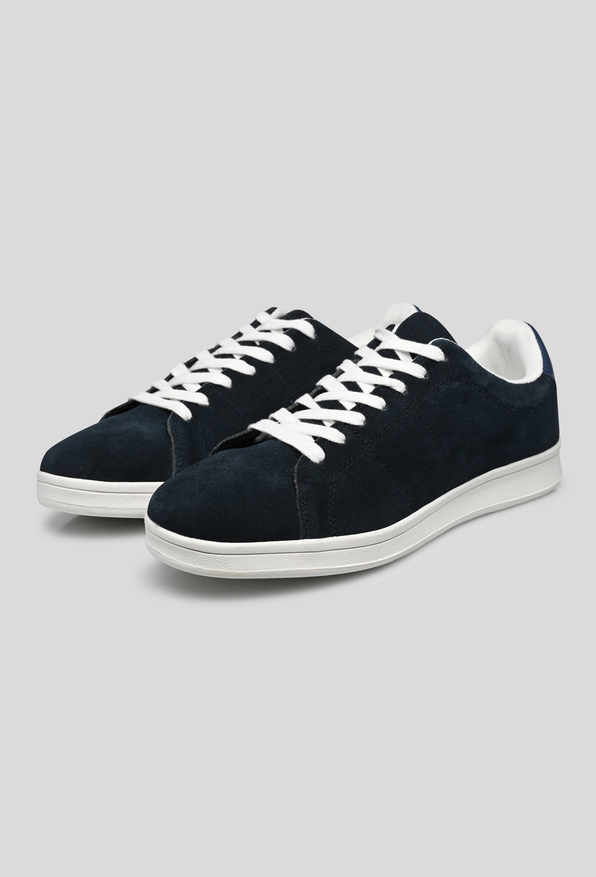 Baskets en cuir responsable, Bleu foncé, large image number 1