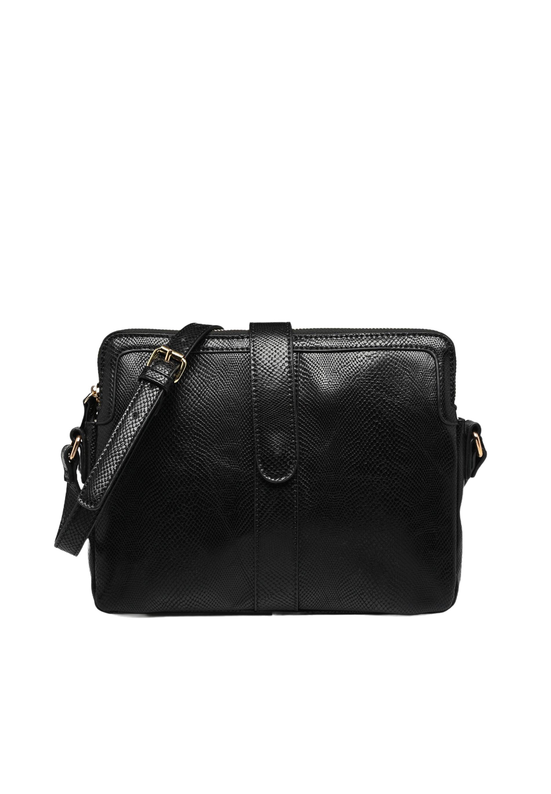 Sac porté travers double compartiment, Noir, large image number 3