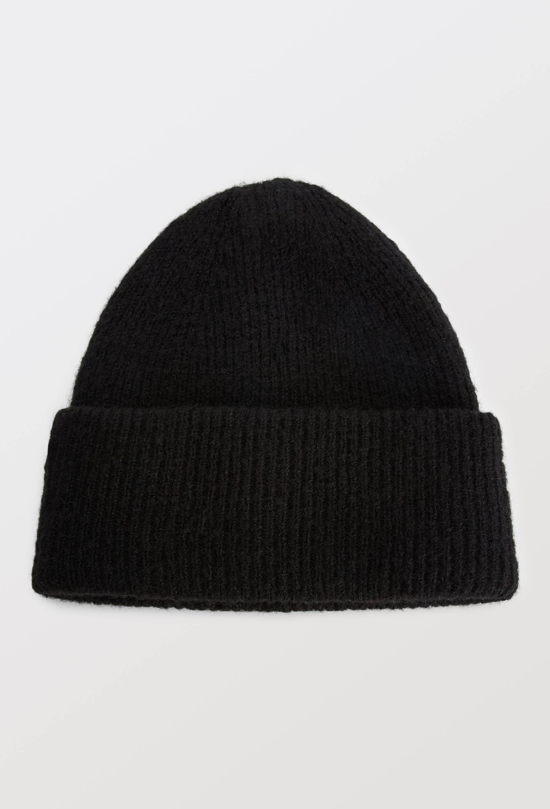 Bonnet &agrave; revers, Noir, swatch image