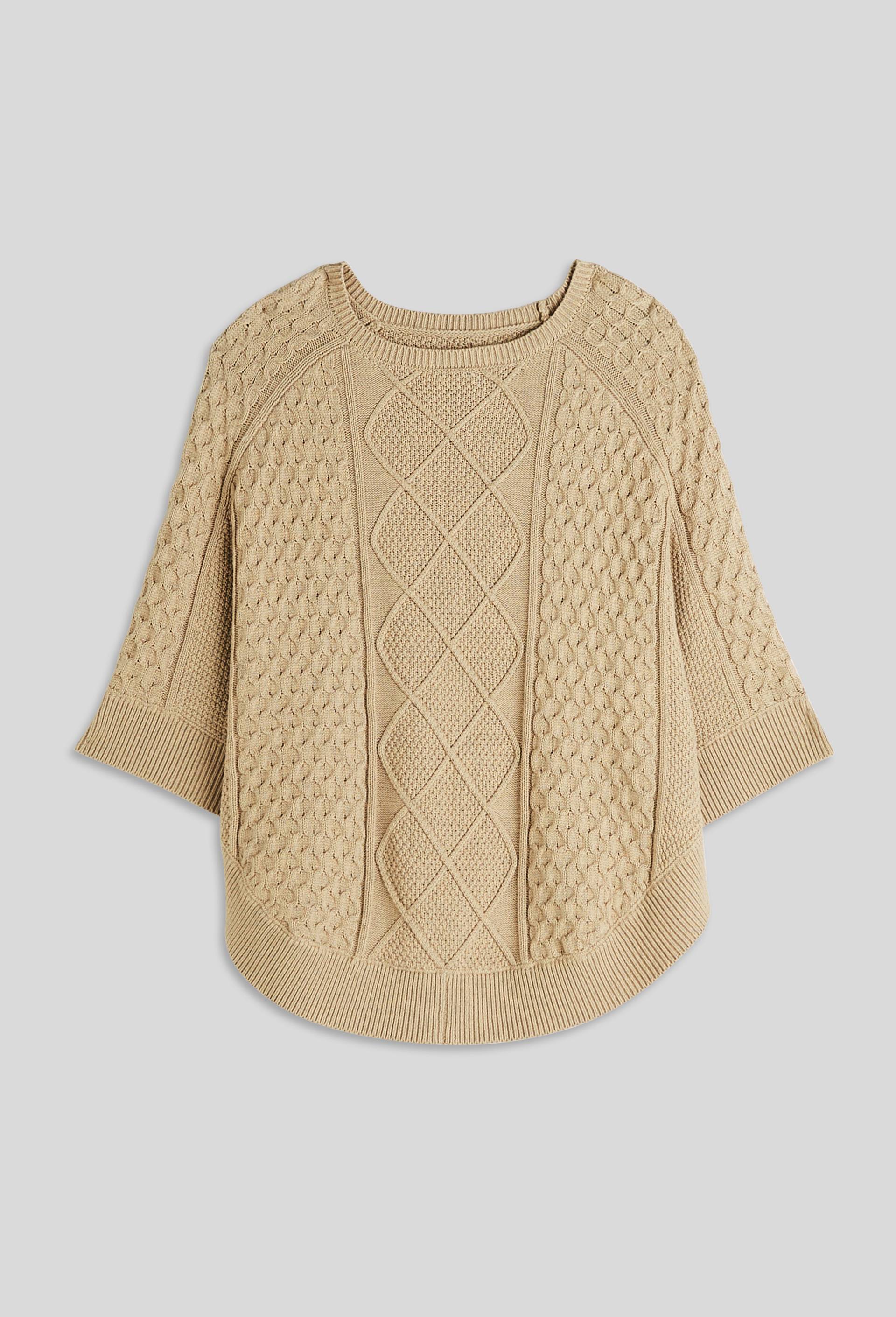 Poncho, certifié OEKO-TEX, Brun clair, large image number 2