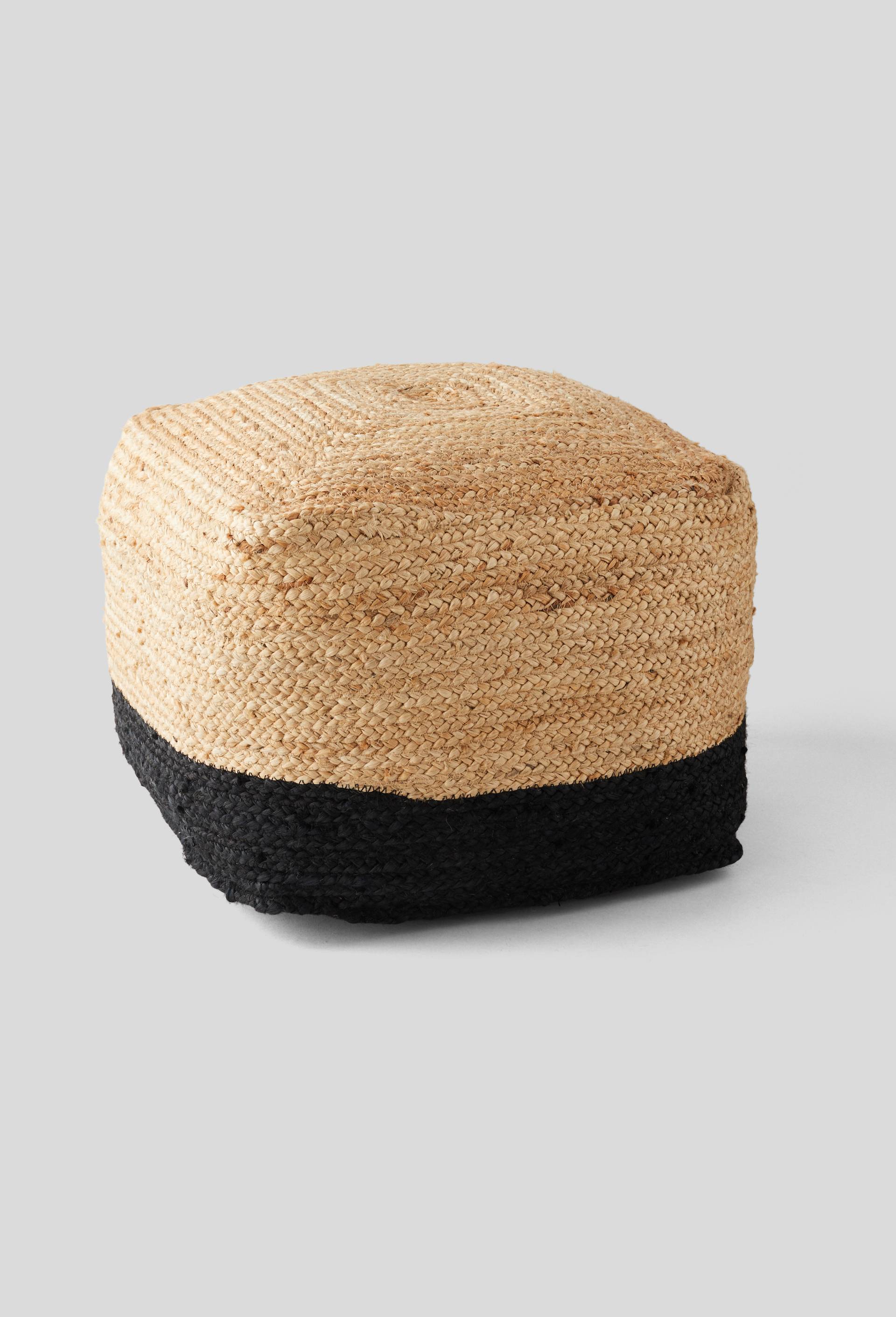Pouf souple, 45xH35cm, en jute, Beige clair, large image number 0.0