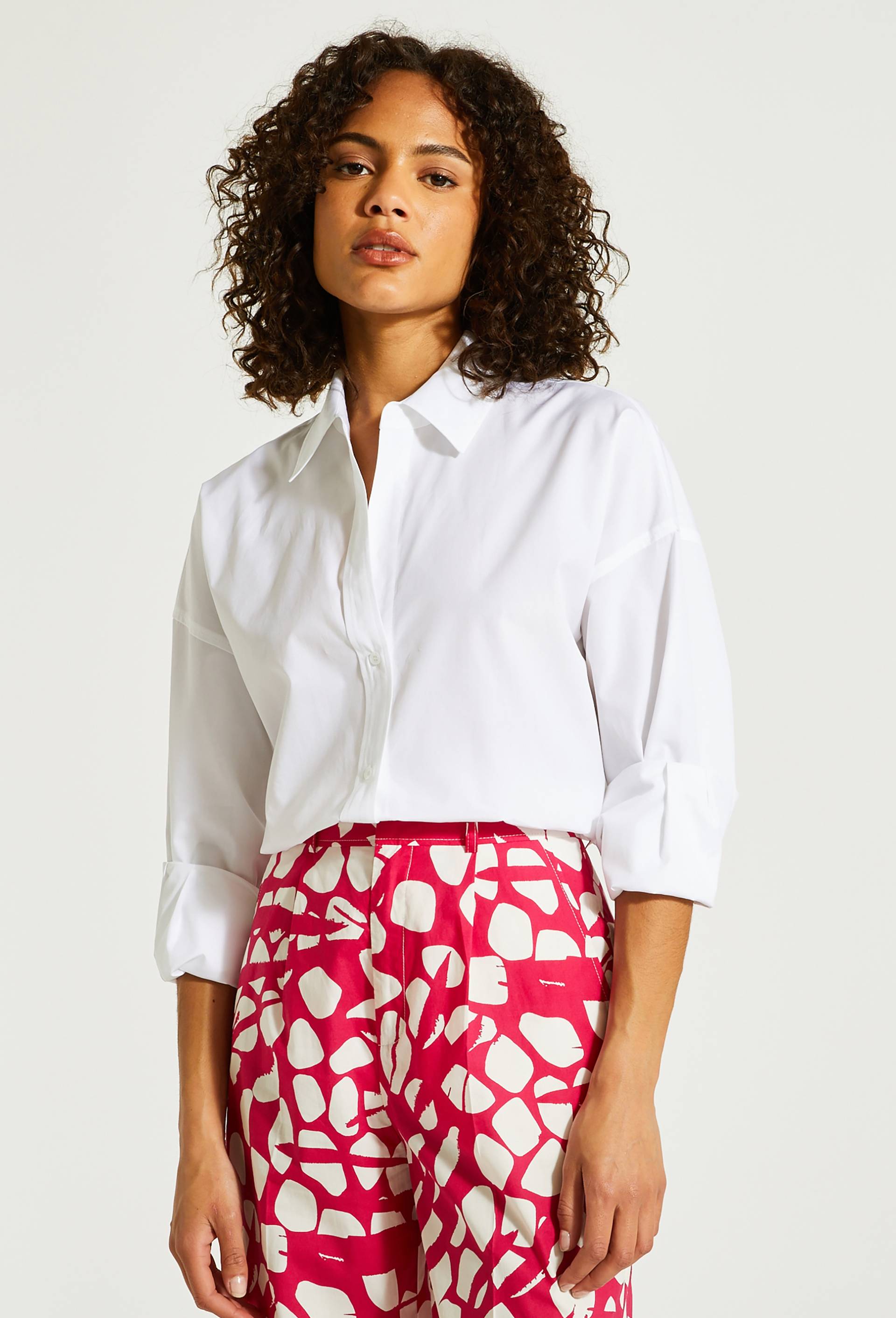 Chemise en popeline de coton, Blanc, large image number 0.0