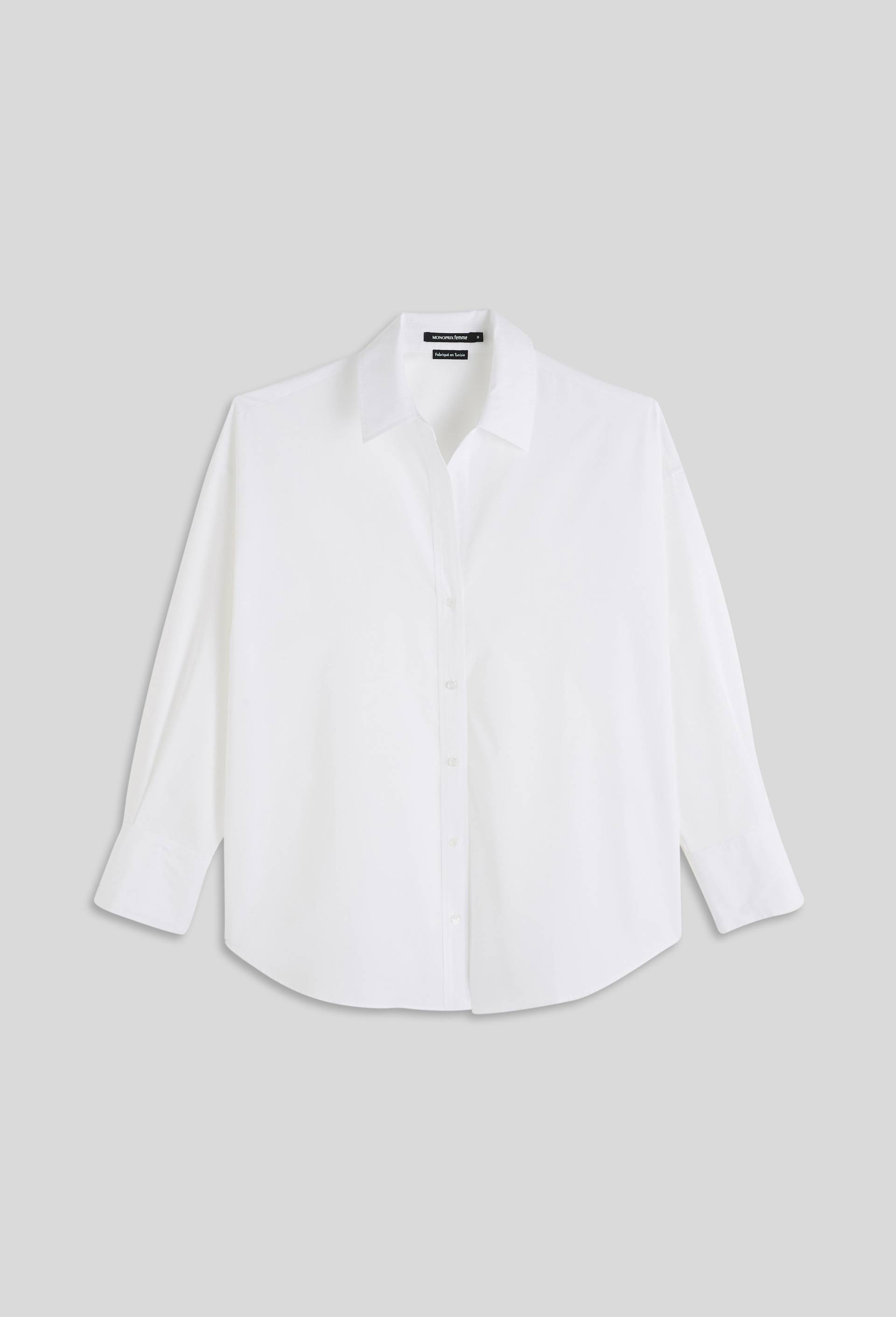 Chemise en popeline de coton, Blanc, large image number 2.0