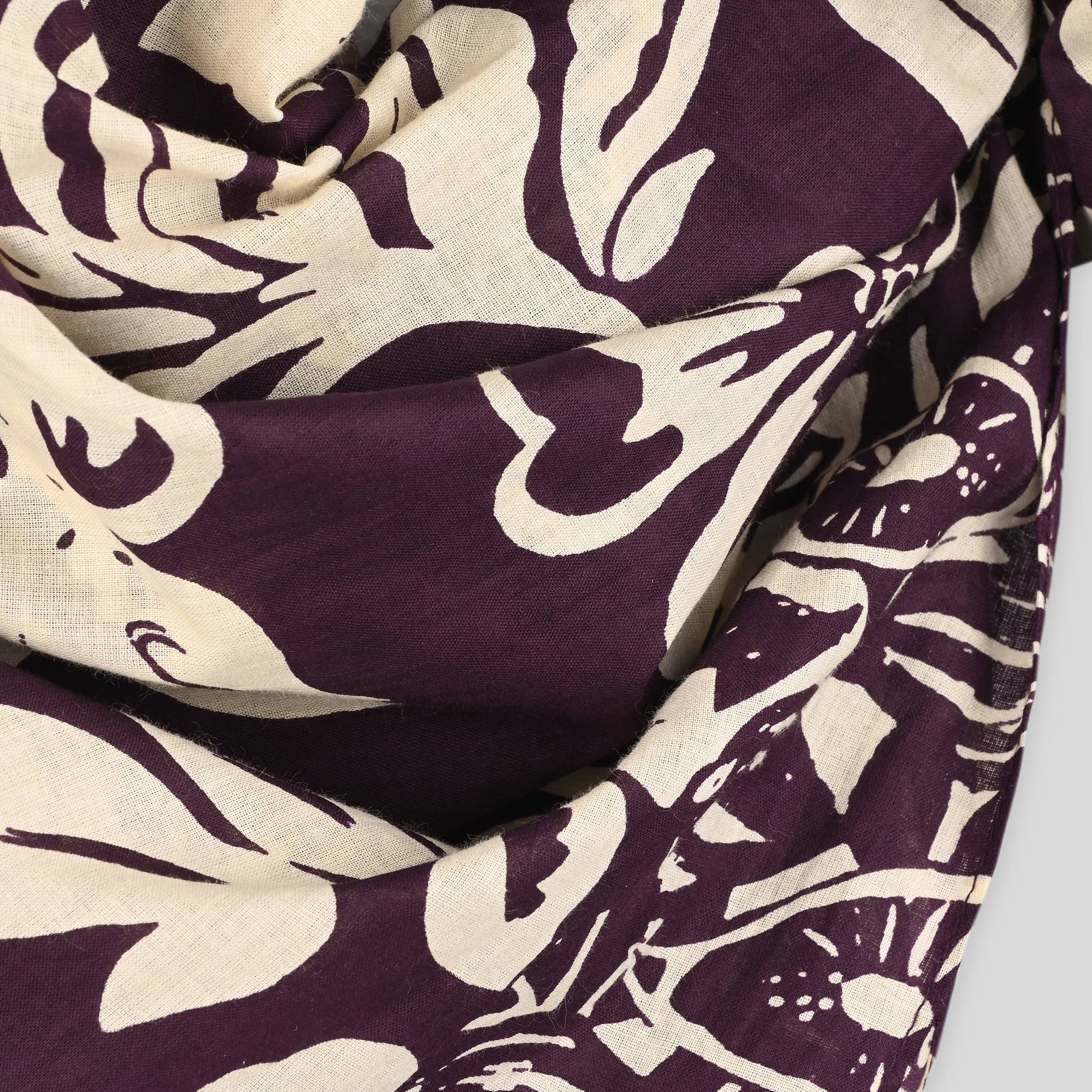 Carré coton biologique, Violet foncé, large image number 2