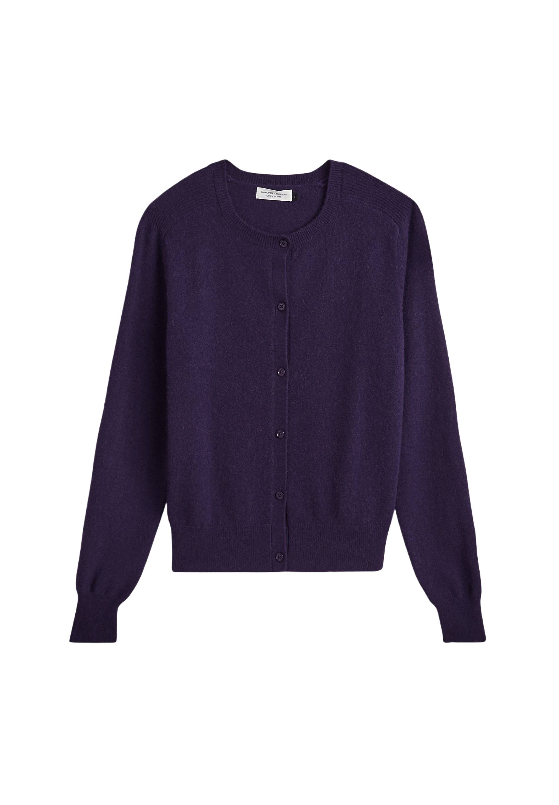 Cardigan en cachemire Oekotex, Violet foncé, large image number 5