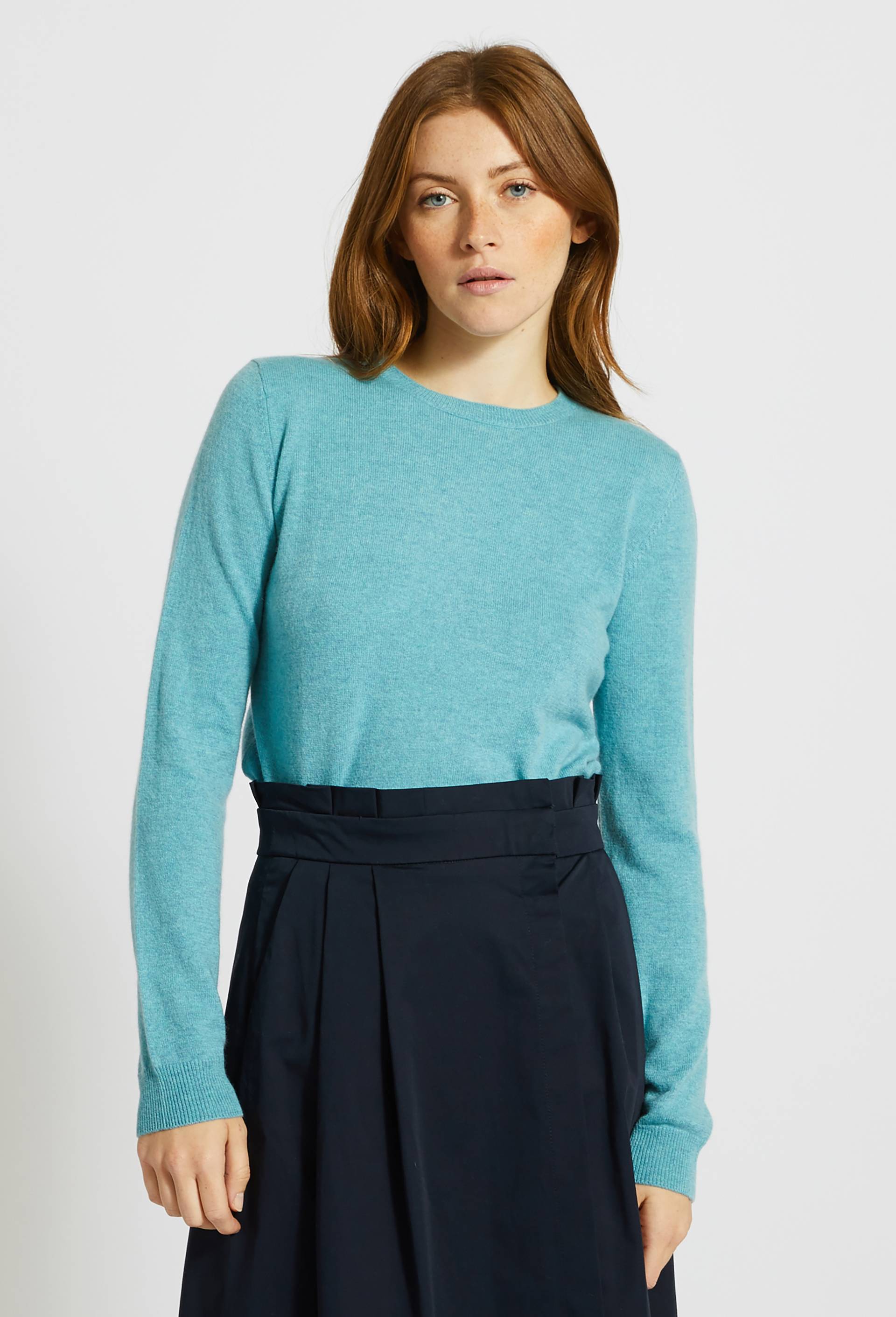 Pull col rond, Bleu, large image number 0.0