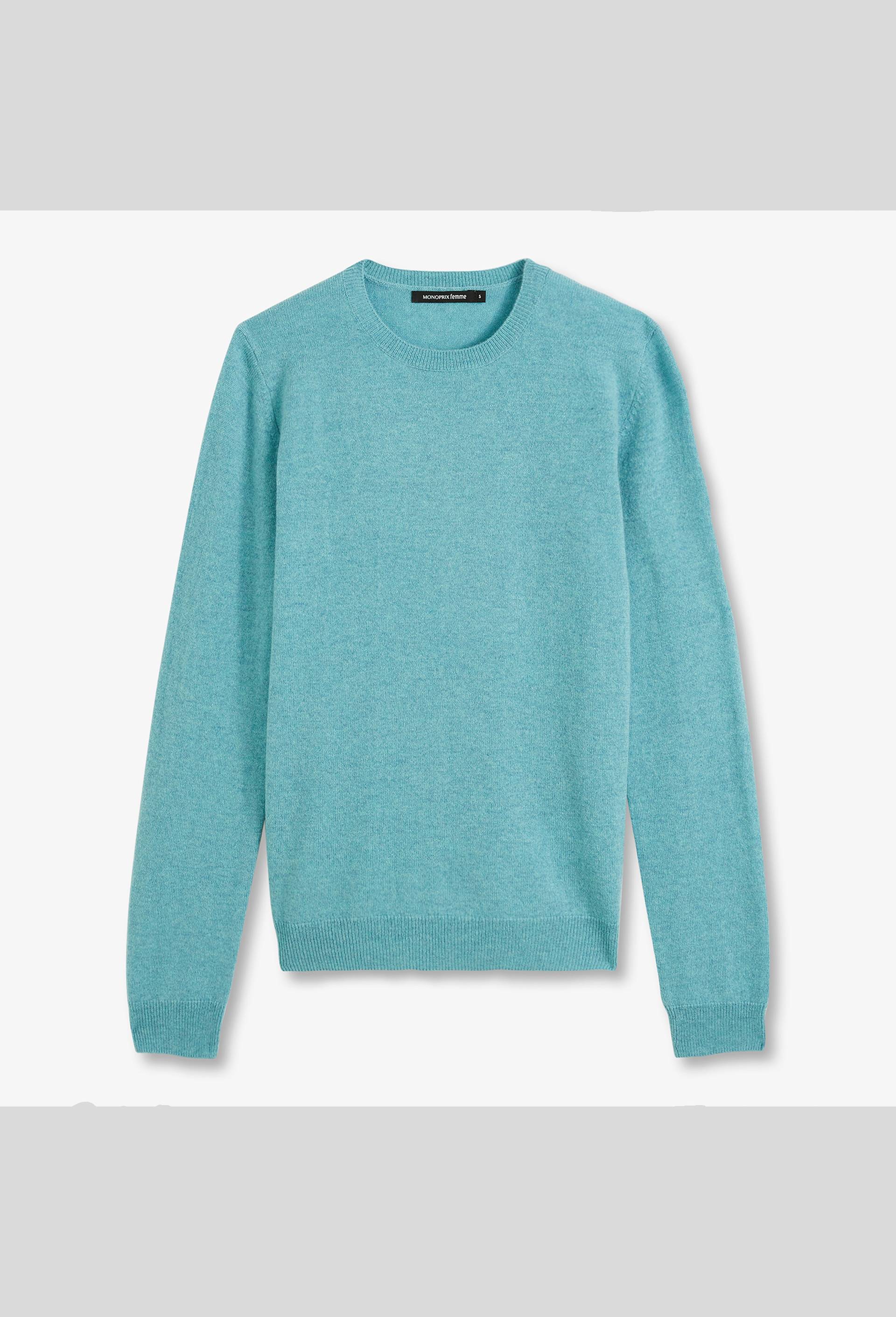 Pull col rond, Bleu, large image number 2.0