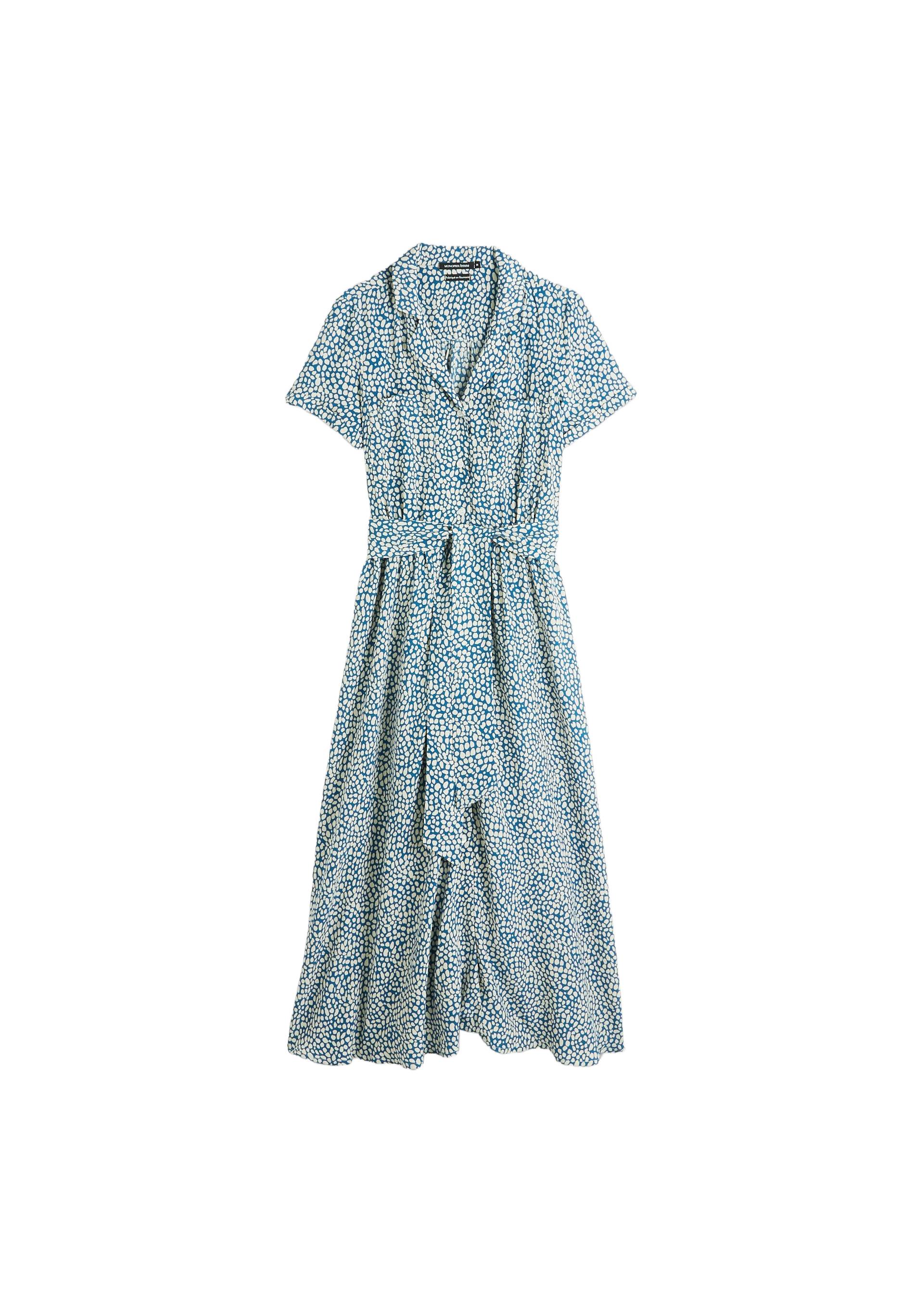 Robe longue en viscose, Bleu, large image number 5