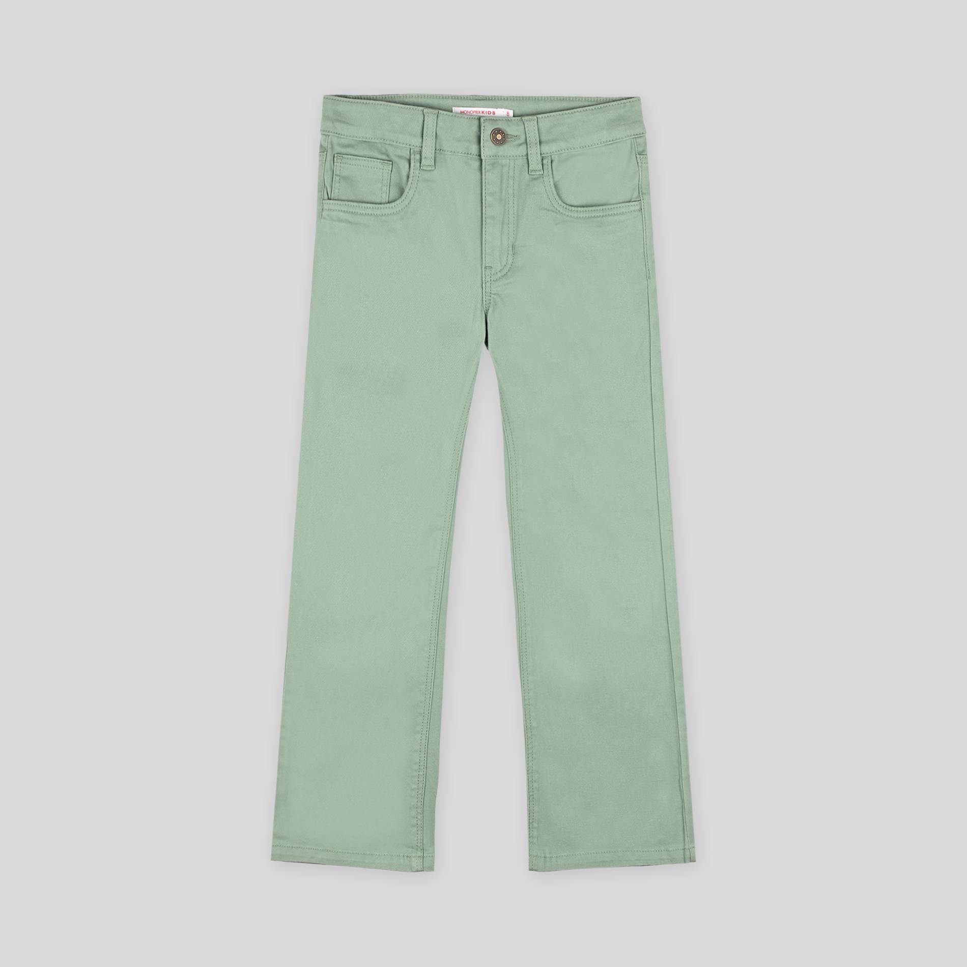 Pantalon flare, Vert, large image number 0.0