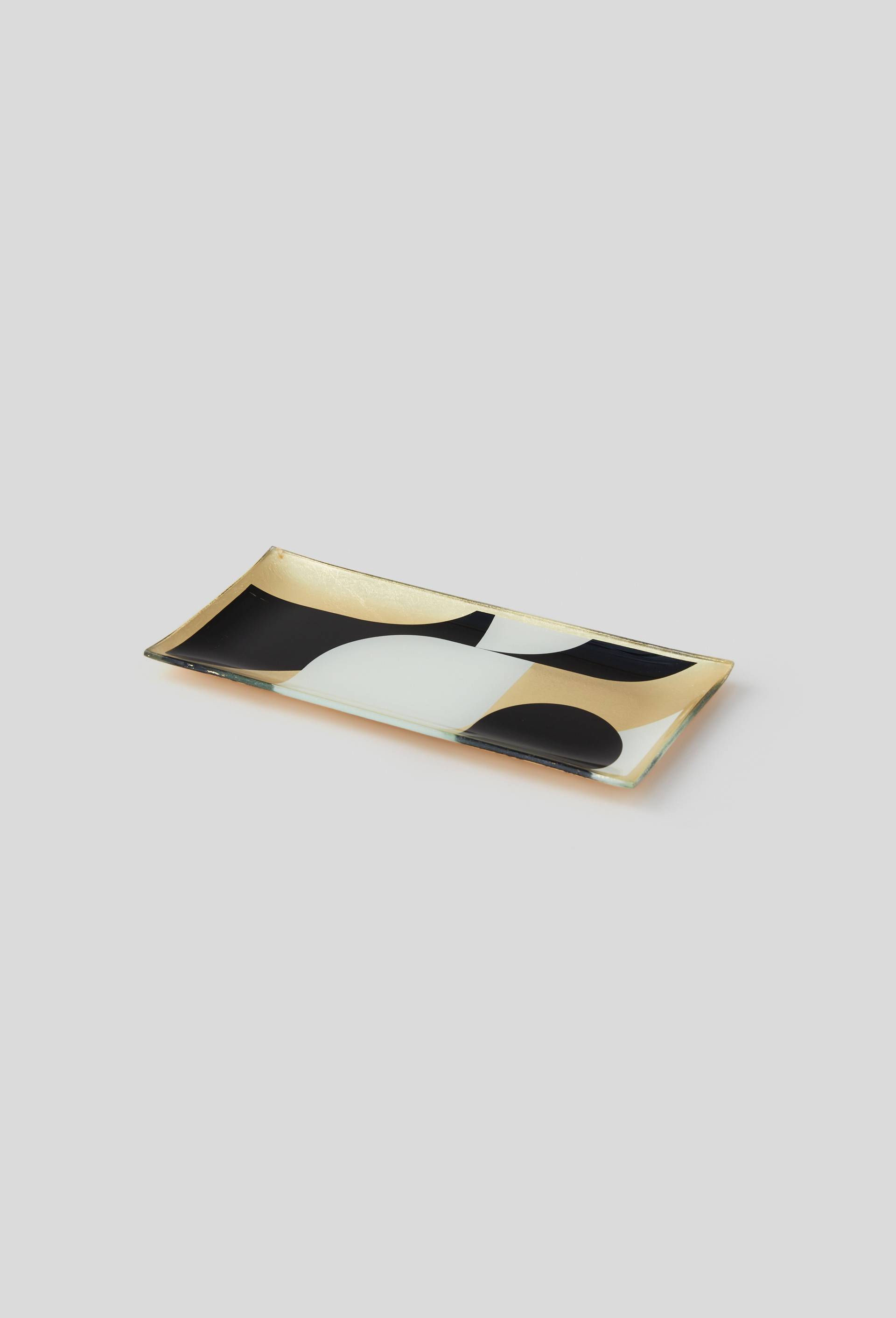 Vide poche rectangulaire en verre, Blanc, large image number 0