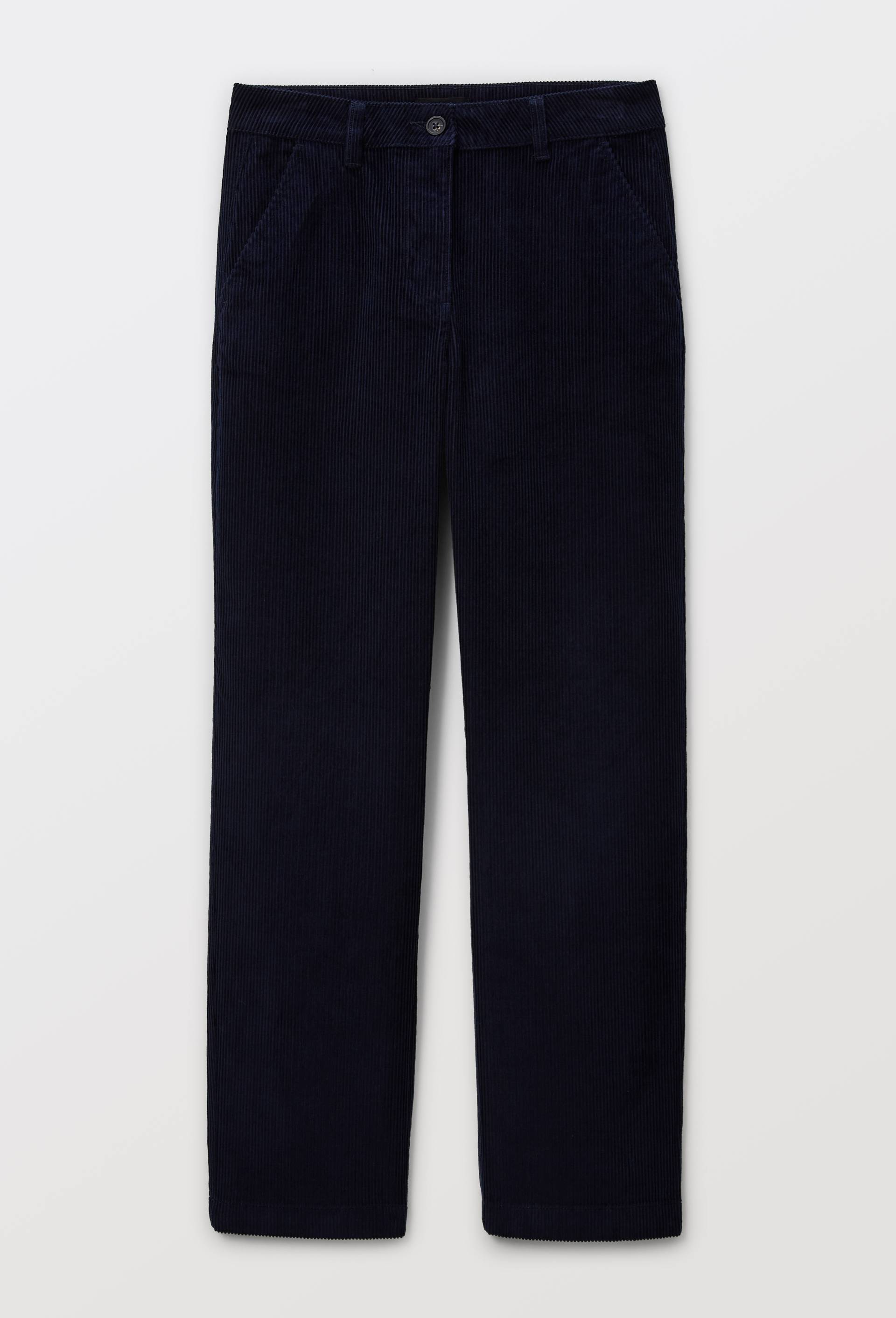 Pantalon en velours droit en coton BIO GOTS, Bleu fonc&eacute;, large image number 2.0
