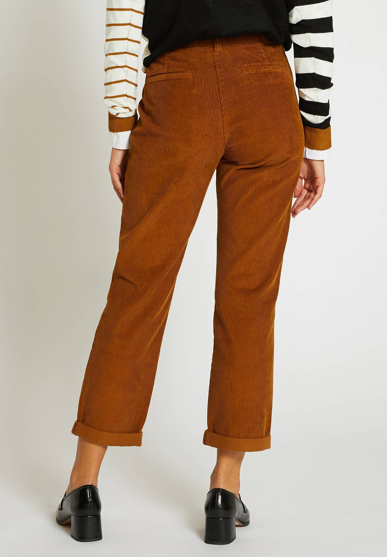 Pantalon en velours droit en coton BIO GOTS, Beige, large image number 4.0