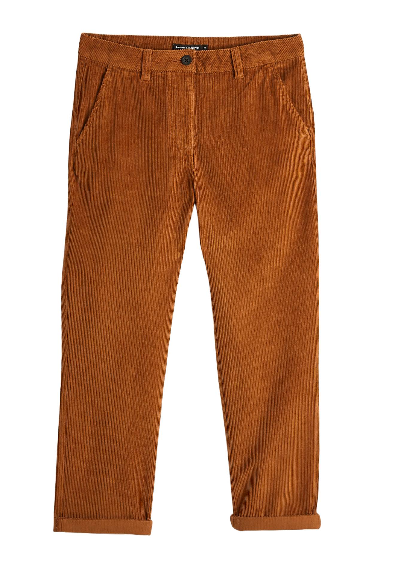 Pantalon en velours droit en coton BIO GOTS, Beige, large image number 5.0