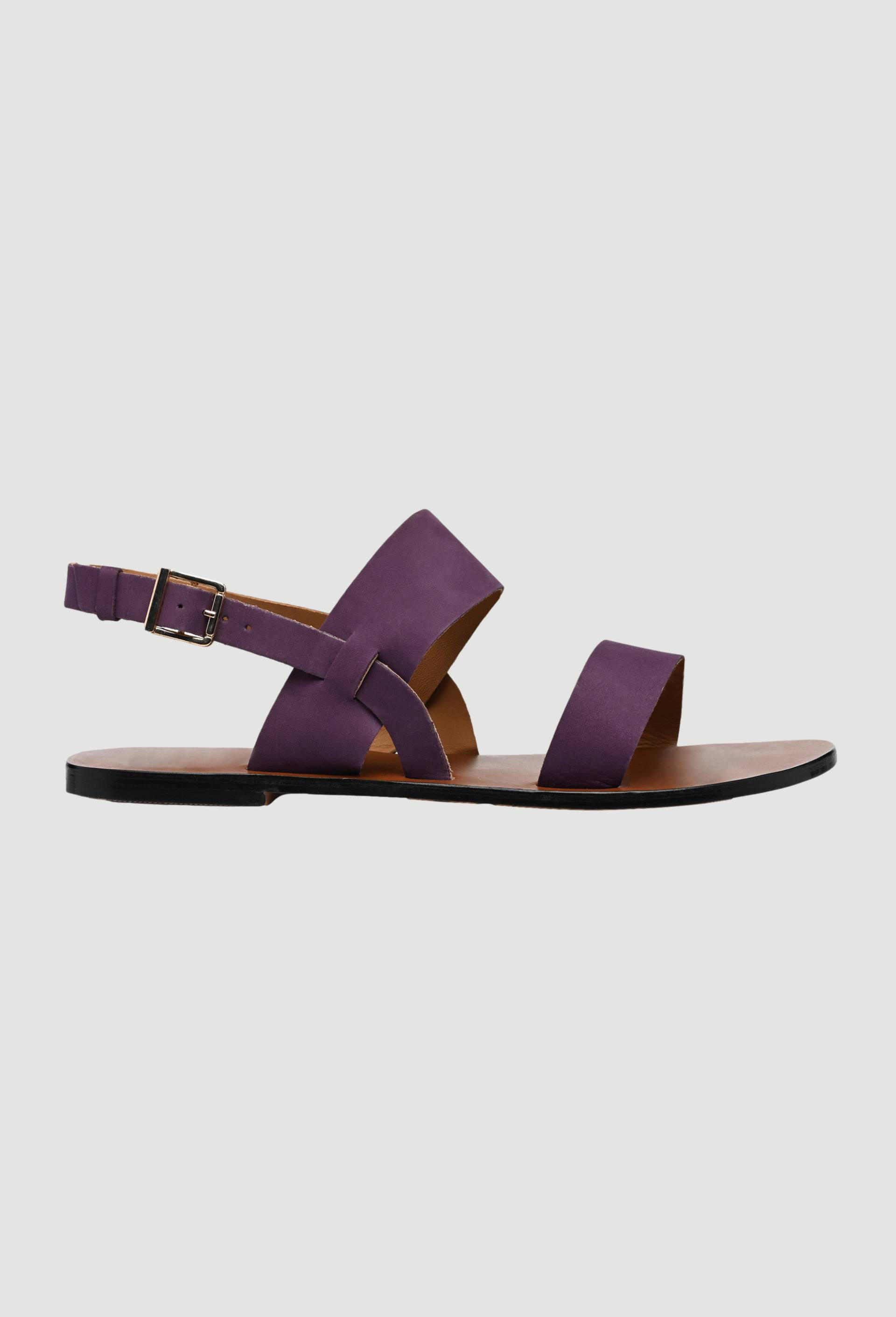 Sandales à brides en cuir, Violet foncé, large image number 0
