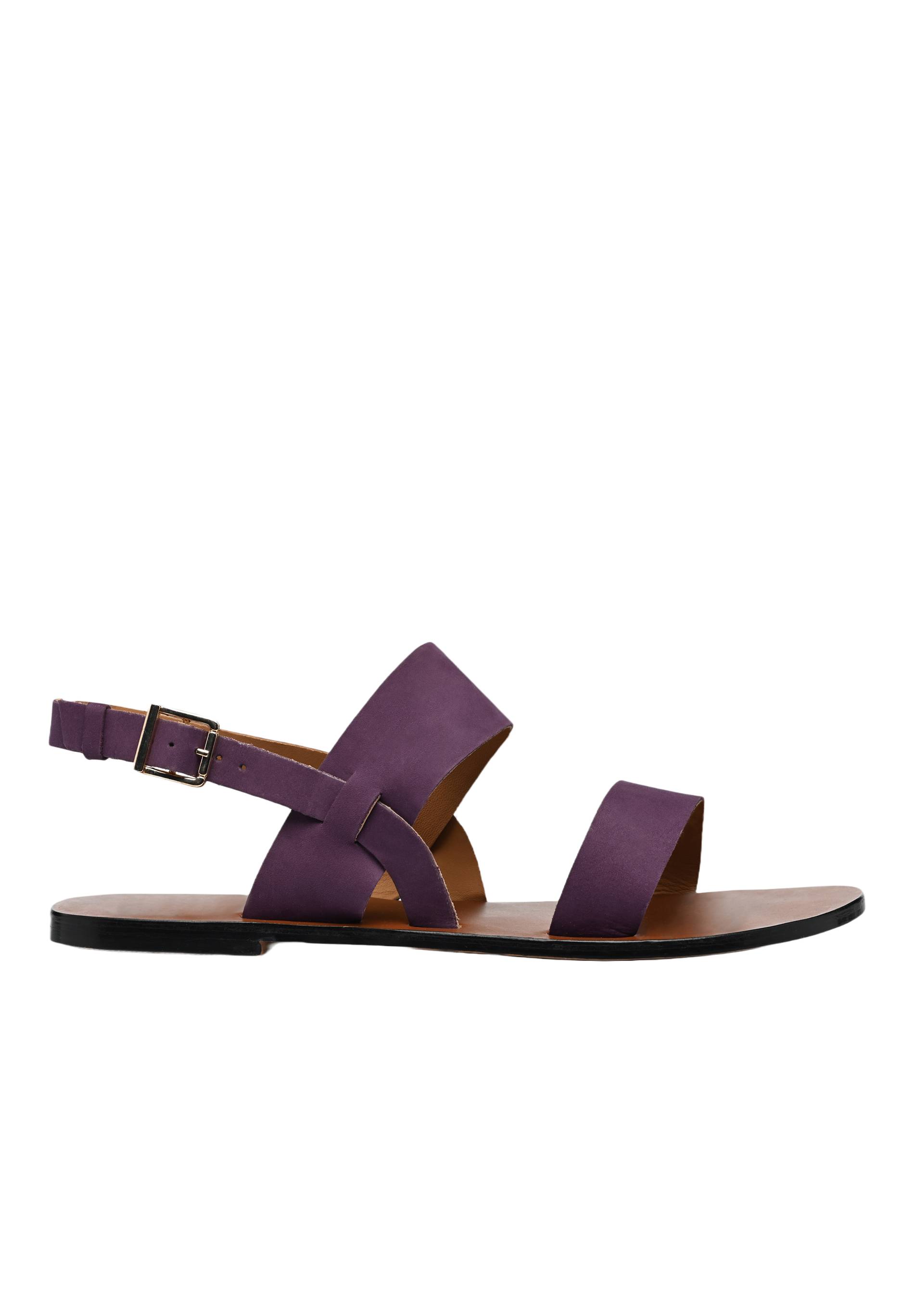 Sandales à brides en cuir, Violet foncé, large image number 3