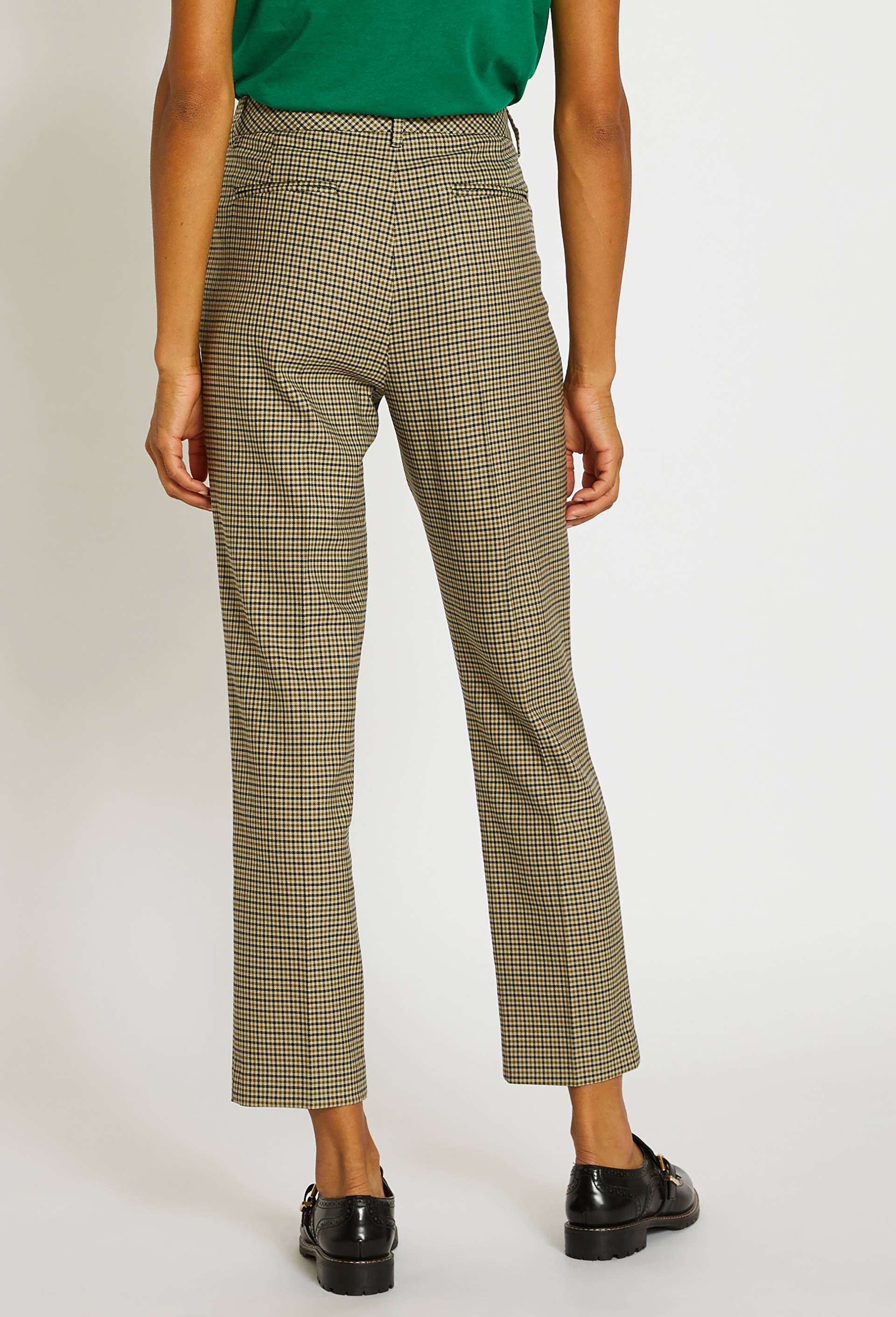 Pantalon droit à carreaux, Beige clair, large image number 1