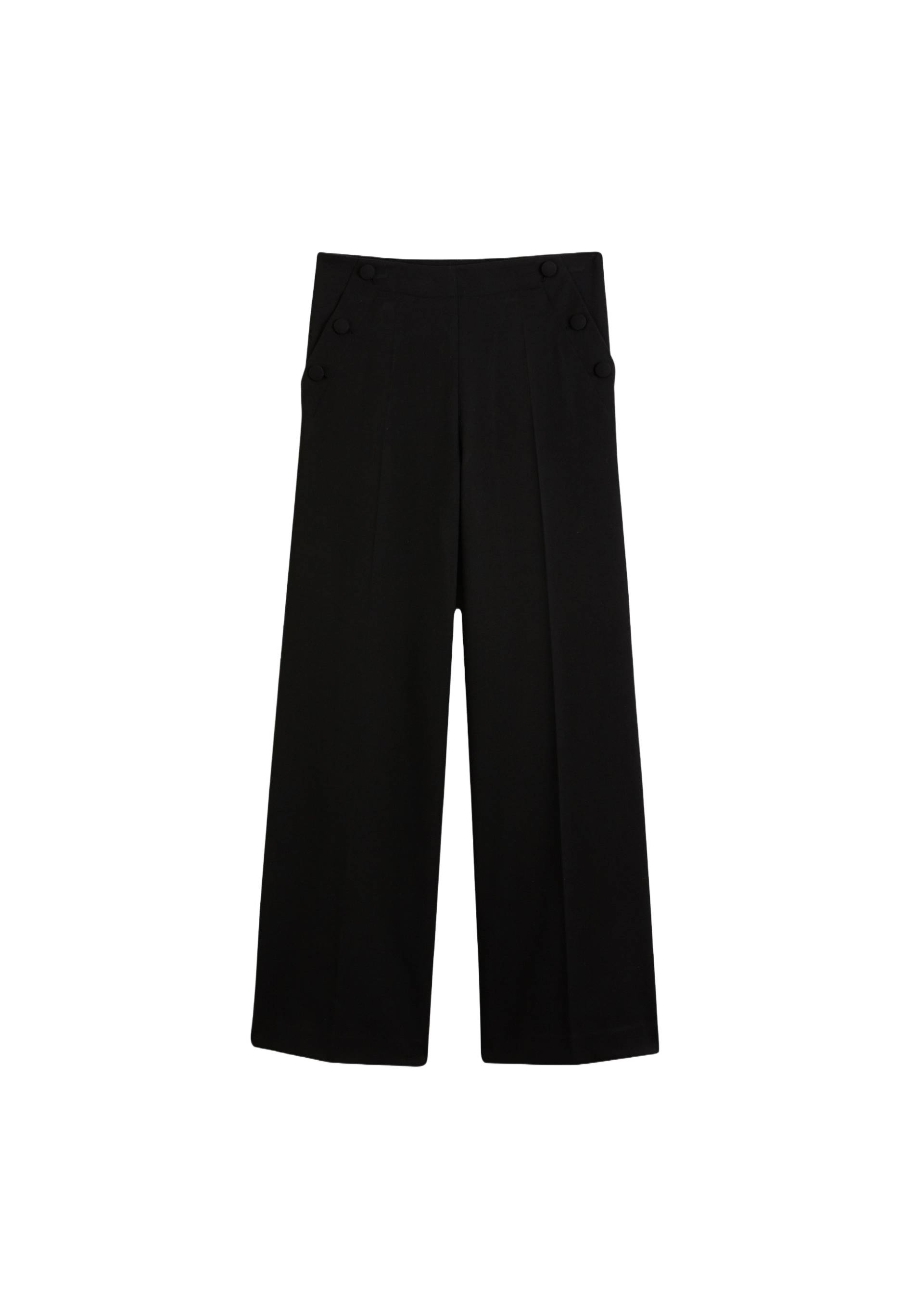 Pantalon large &agrave; pont uni, certifi&eacute; Oeko-Tex, Noir, large image number 5