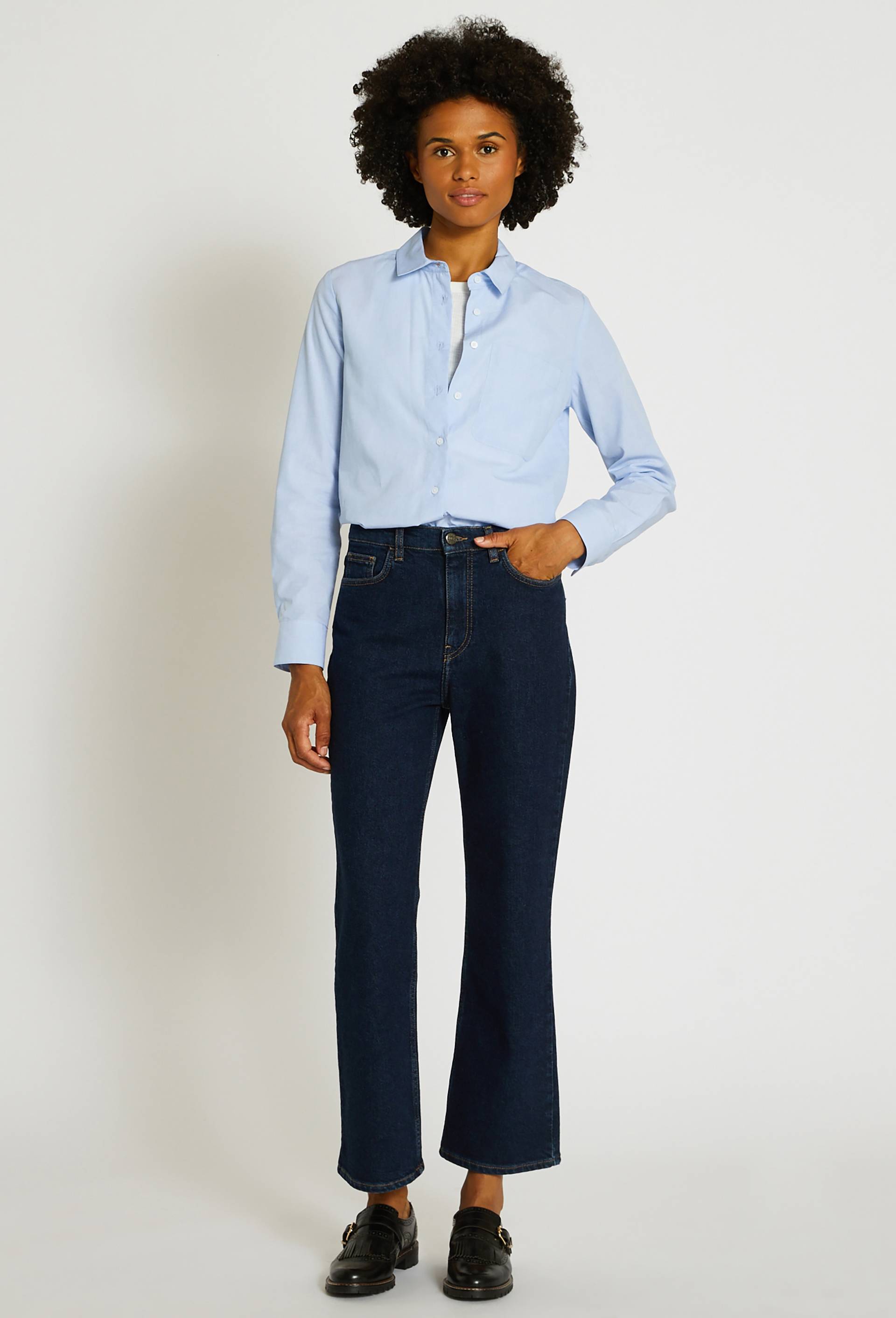 Jean flare, Bleu foncé, large image number 0
