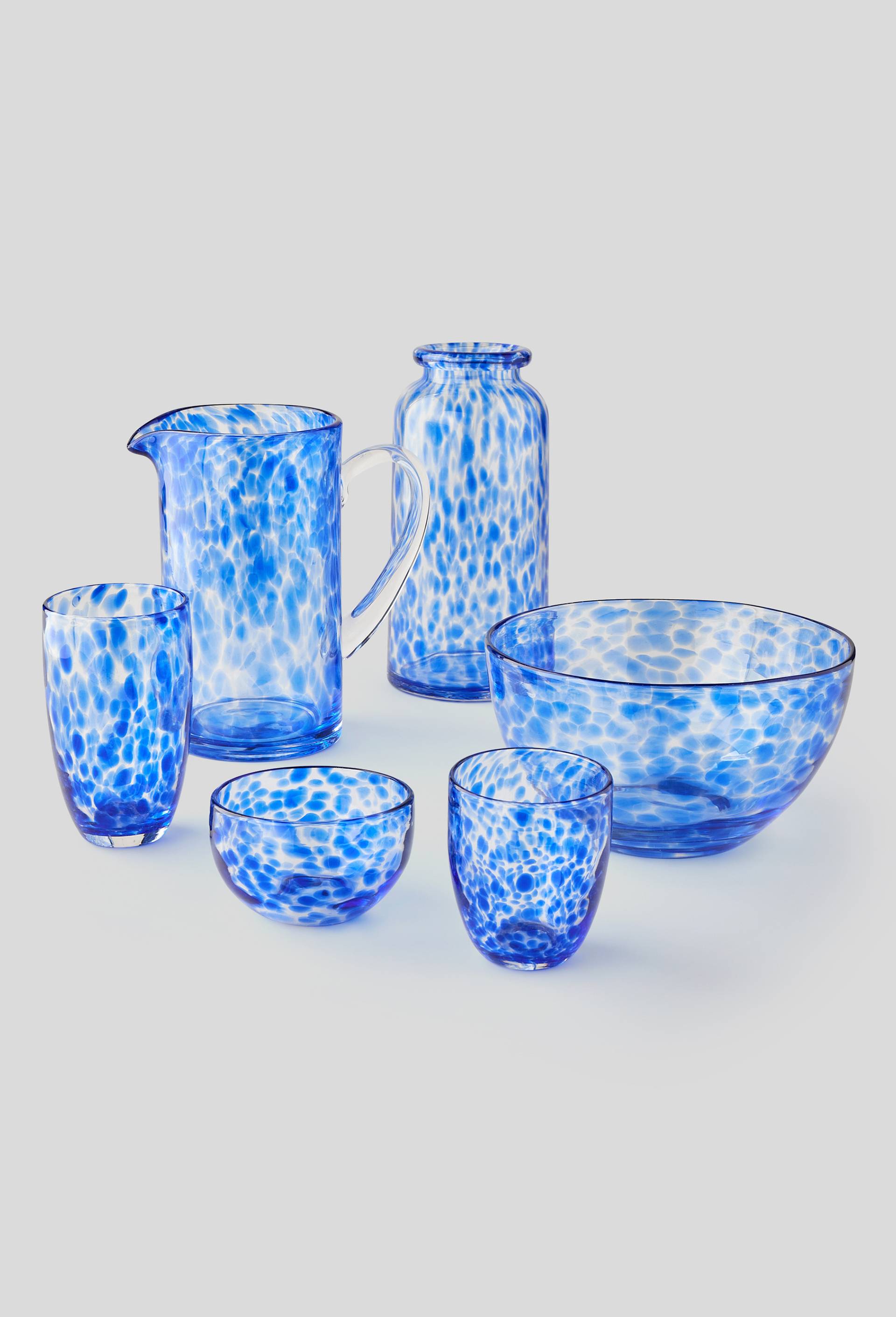 Gobelet finition tachetée, 45cl, Bleu, large image number 1