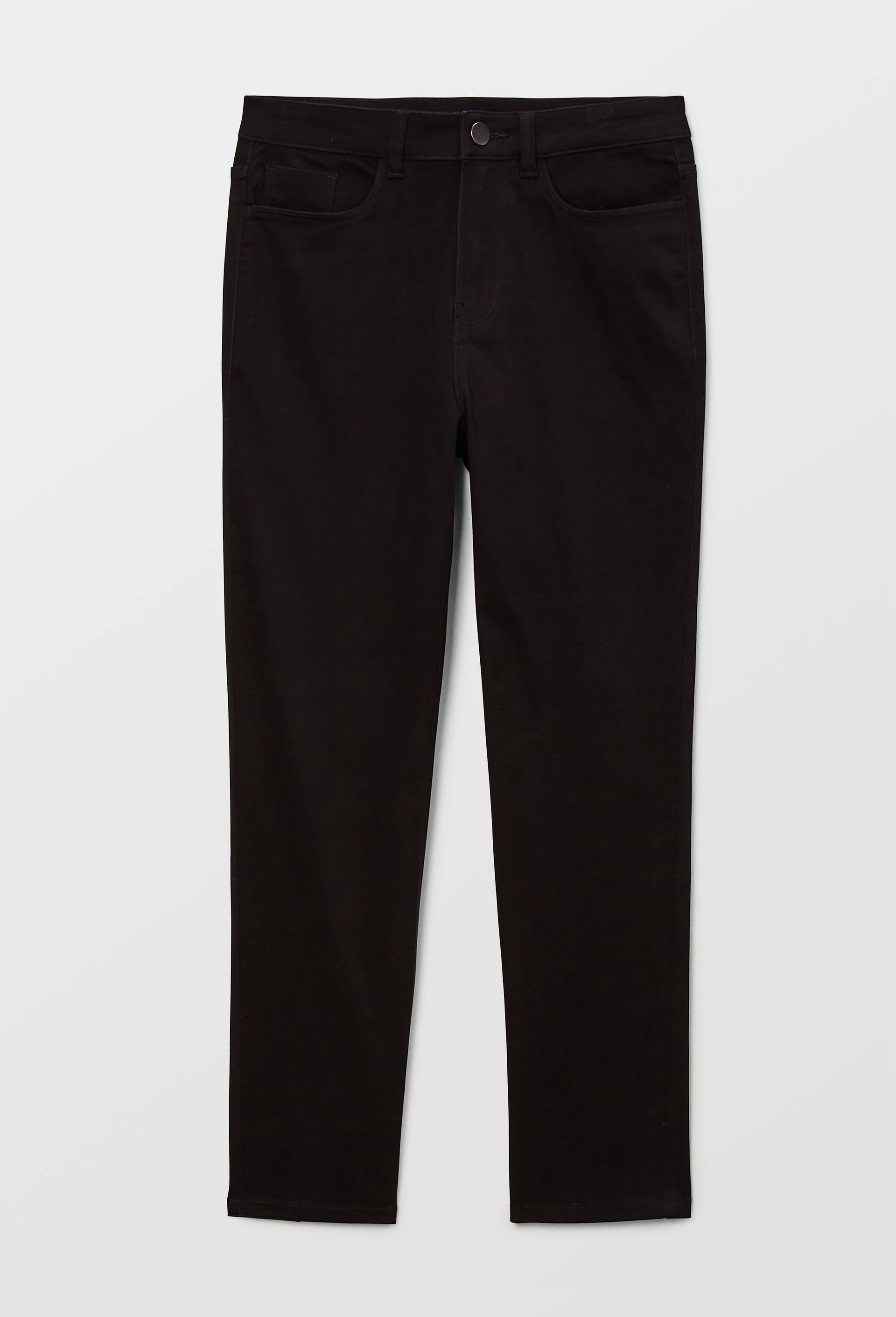 Pantalon droit contenant du coton, Noir, large image number 2