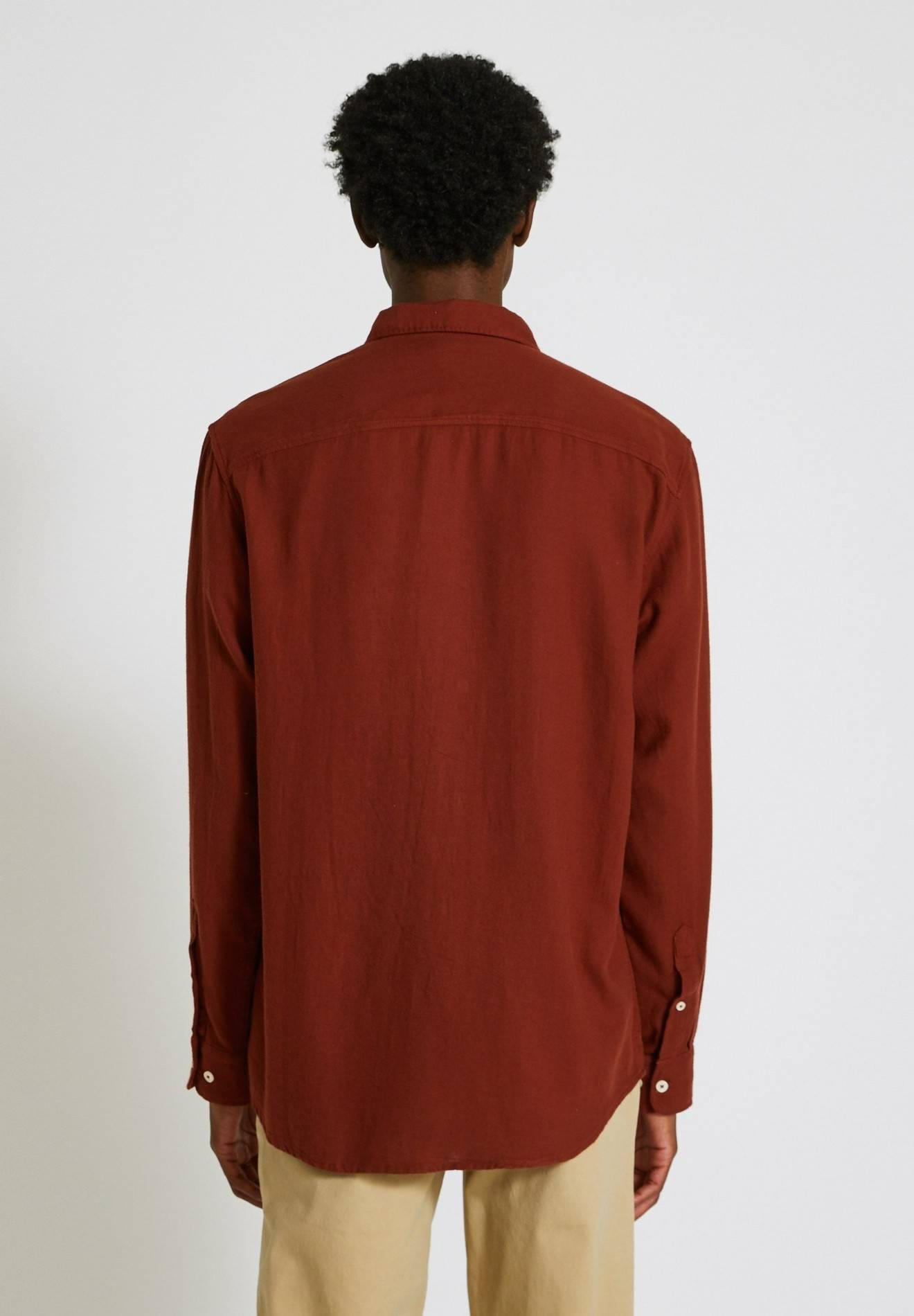 Chemise manches longues en flanelle de coton BIO GOTS, Brun, large image number 4