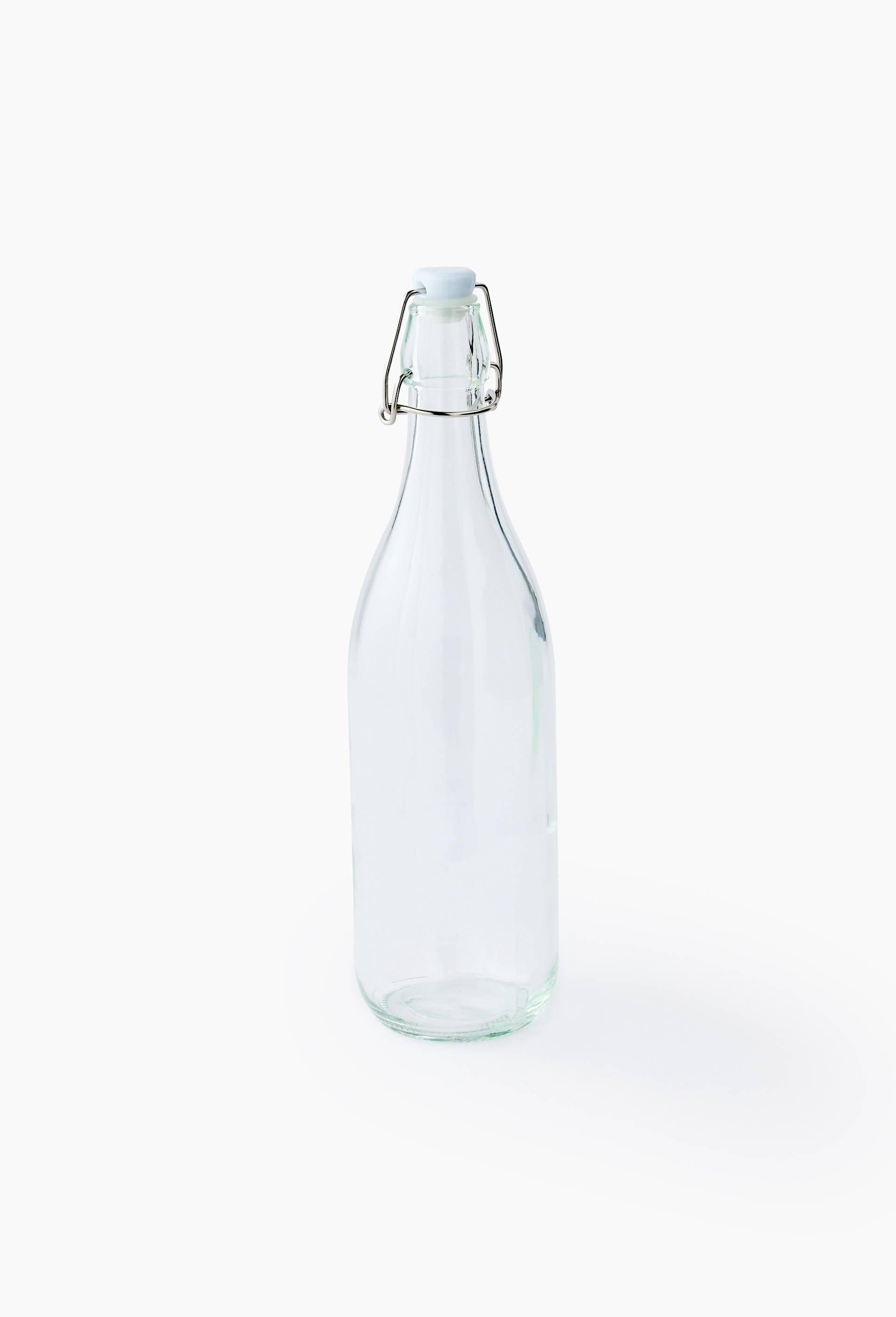 Bouteille avec bouchon, 1L, Transparent, large image number 0