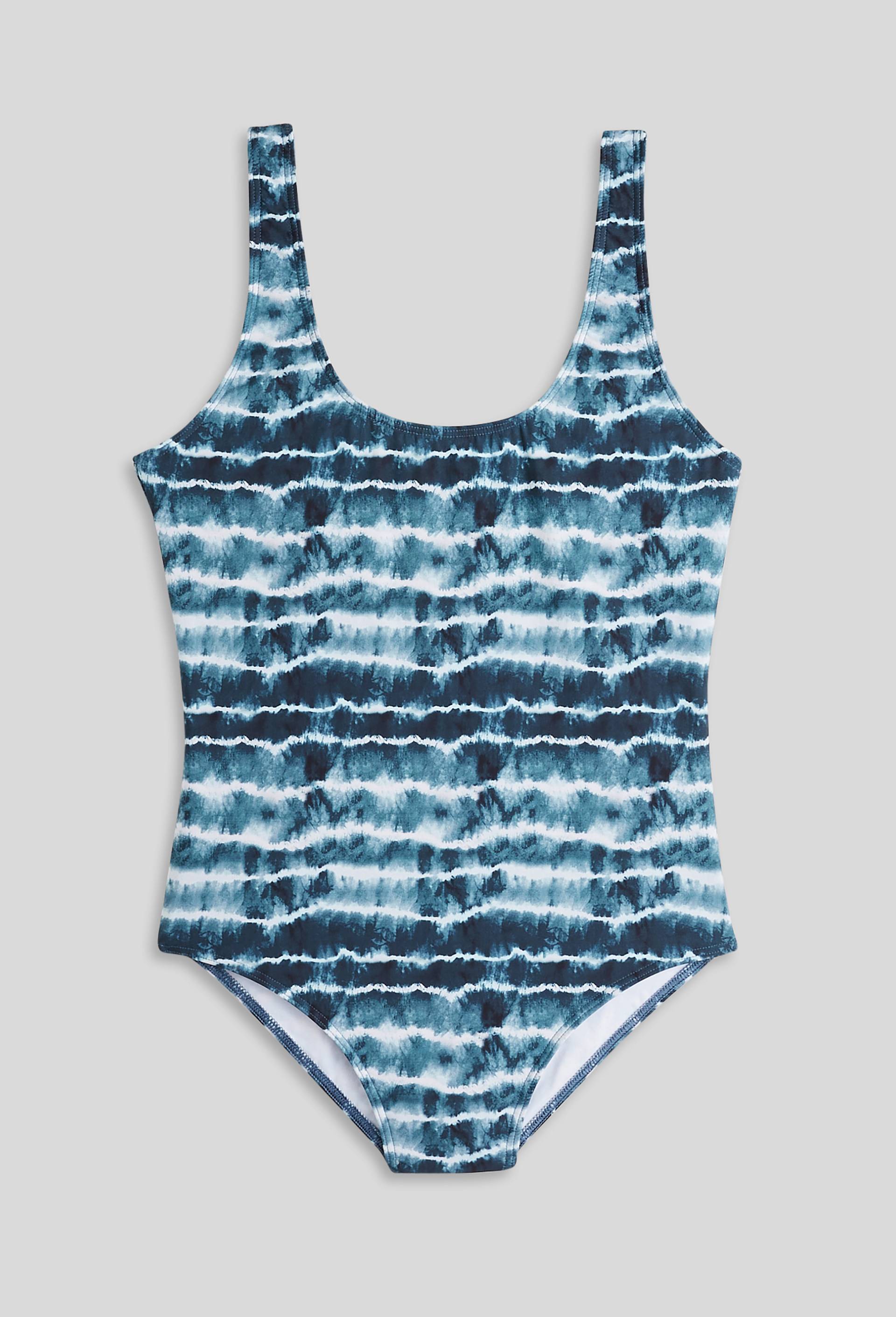 Maillot de bain 1 pièce tie and dye certifié OEKOTEX, Vert foncé, large image number 2