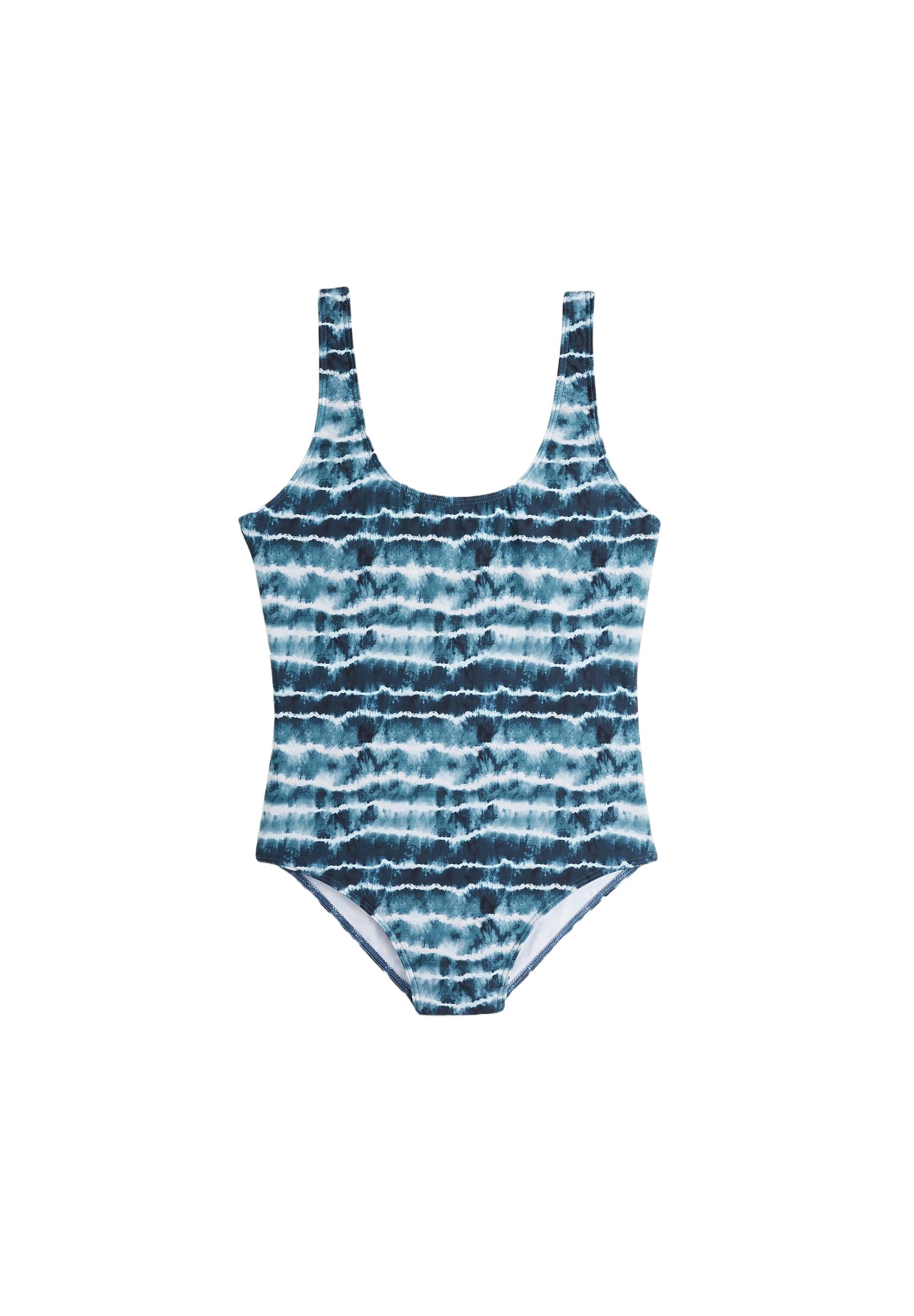Maillot de bain 1 pièce tie and dye certifié OEKOTEX, Vert foncé, large image number 5.0