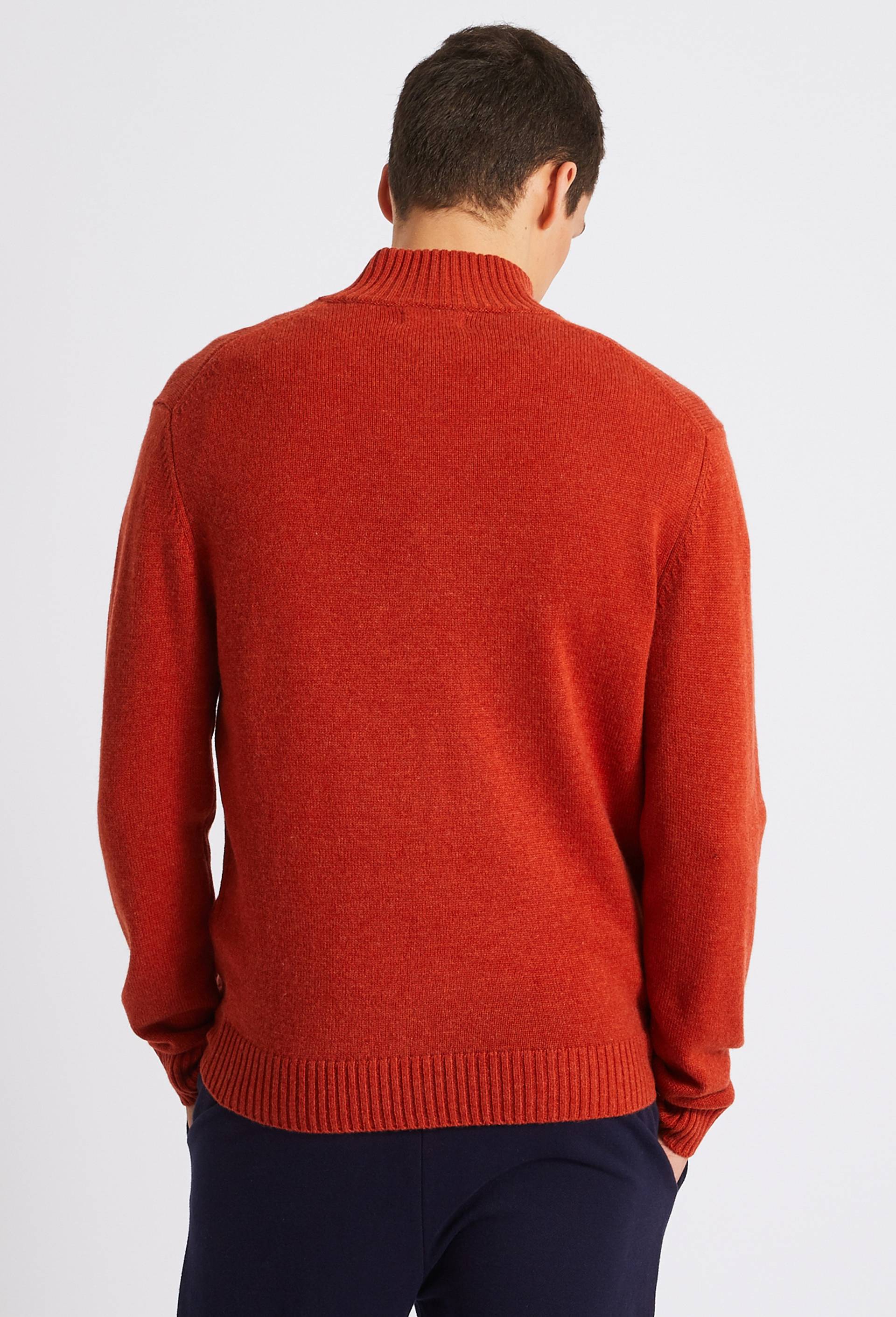 Pull col camionneur en 100% cachemire, Rouge fonc&eacute;, large image number 4