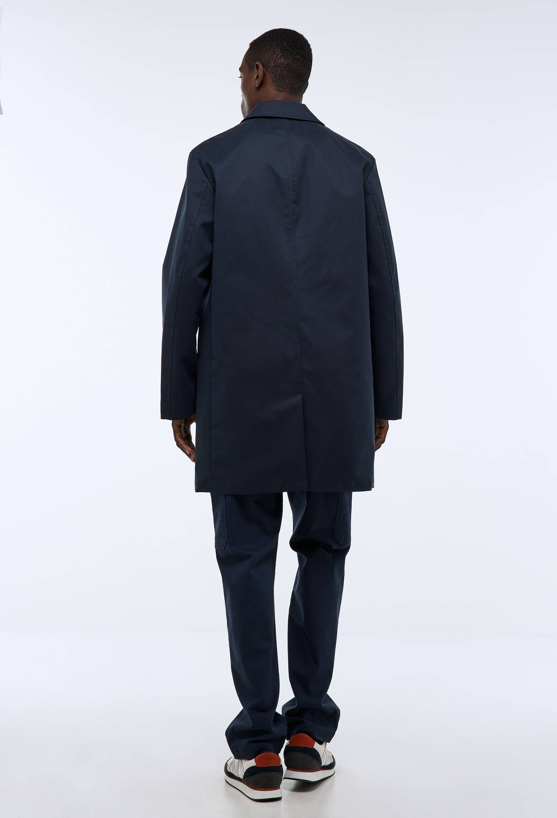 Trench contenant du coton, Bleu fonc&eacute;, large image number 2